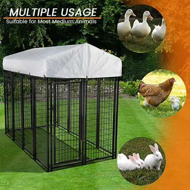 VITESSE 8x4x6 FT Outdoor Dog Kennel for Large Dogs - Image 2