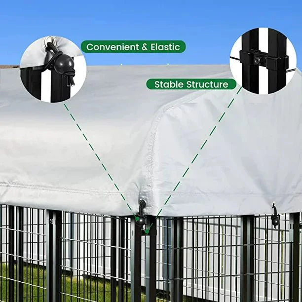 VITESSE 8x4x6 FT Outdoor Dog Kennel for Large Dogs - Image 3