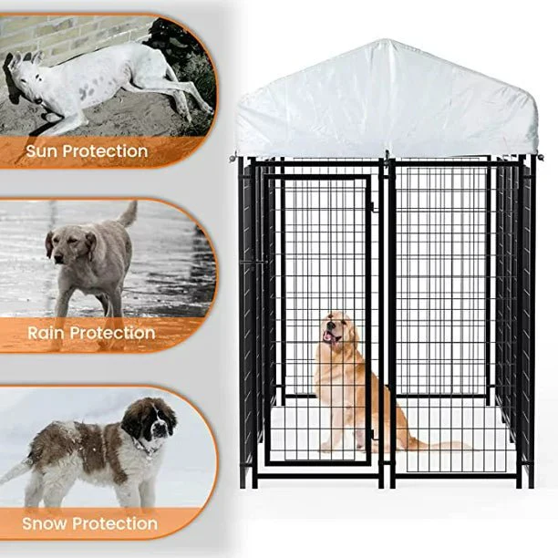 VITESSE 8x4x6 FT Outdoor Dog Kennel for Large Dogs - Image 6