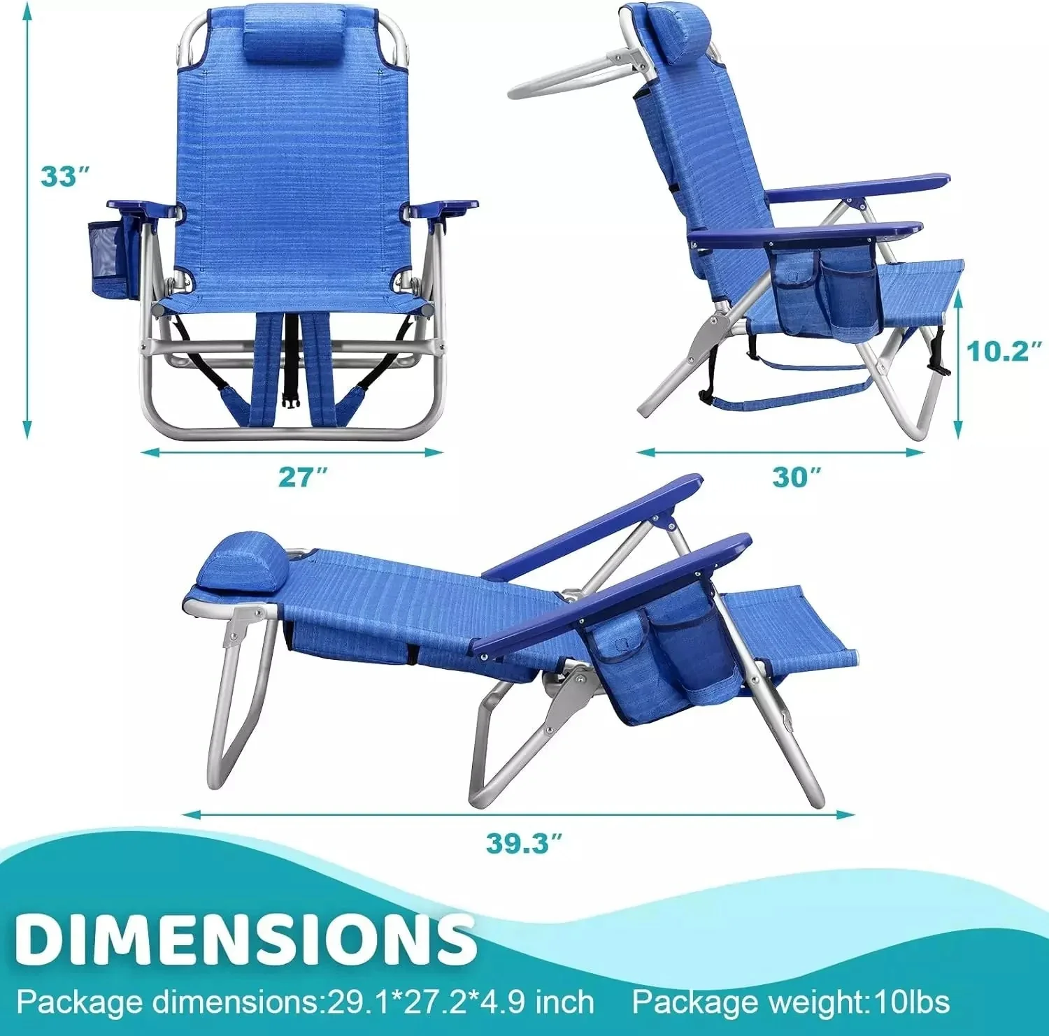 Bossin Backpack Beach Chairs for Adults,Camping Chairs - Image 34