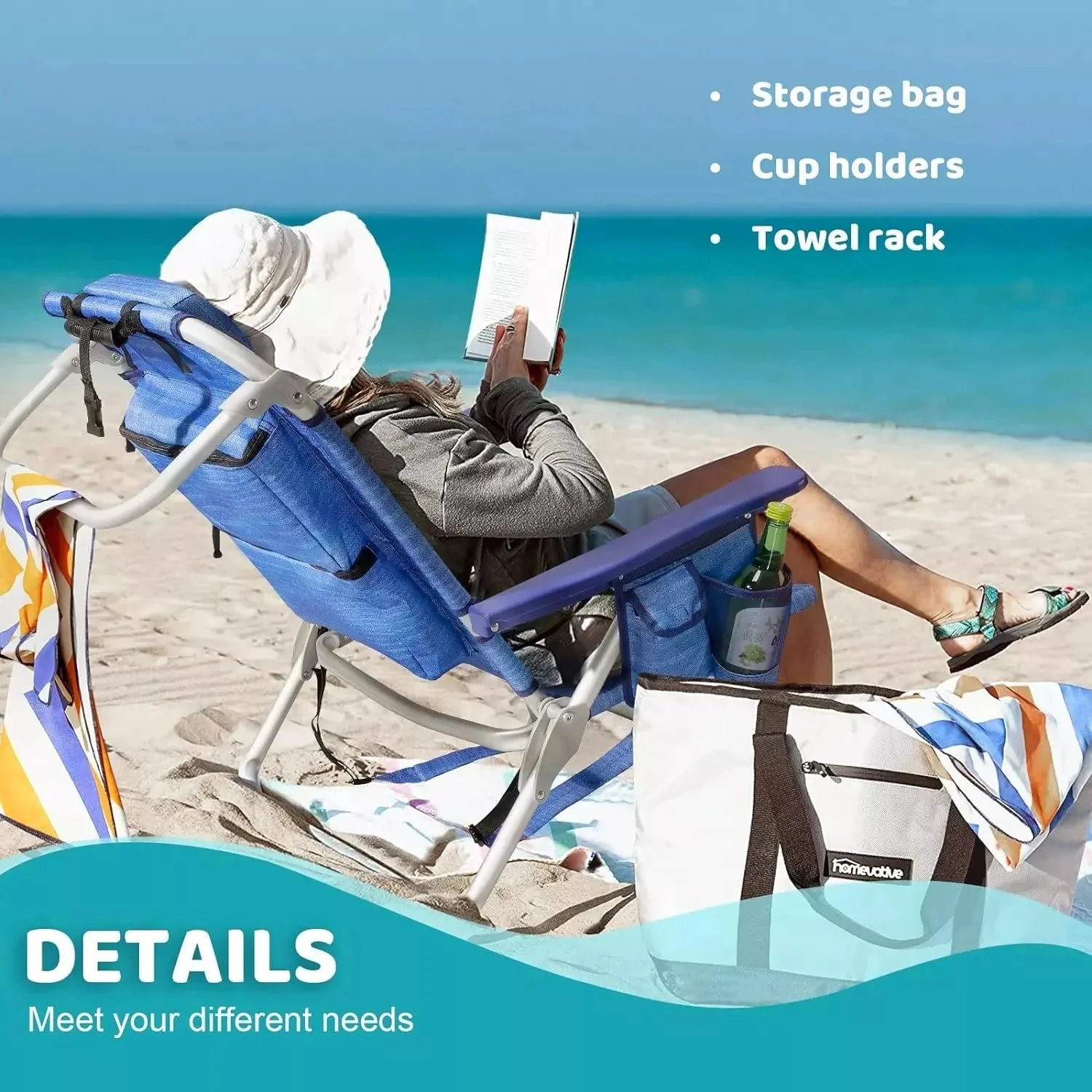 Bossin Backpack Beach Chairs for Adults,Camping Chairs - Image 37