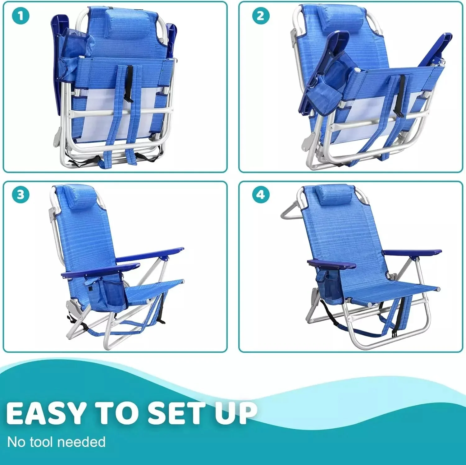 Bossin Backpack Beach Chairs for Adults,Camping Chairs - Image 40