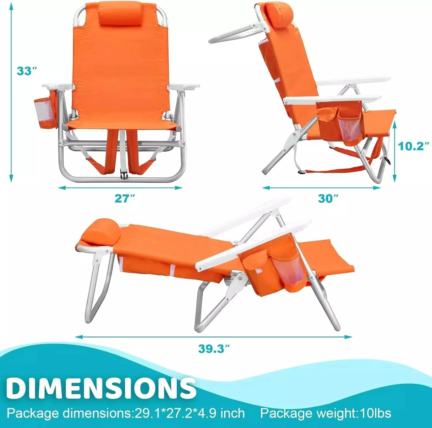 Bossin Backpack Beach Chairs for Adults,Camping Chairs - Image 44