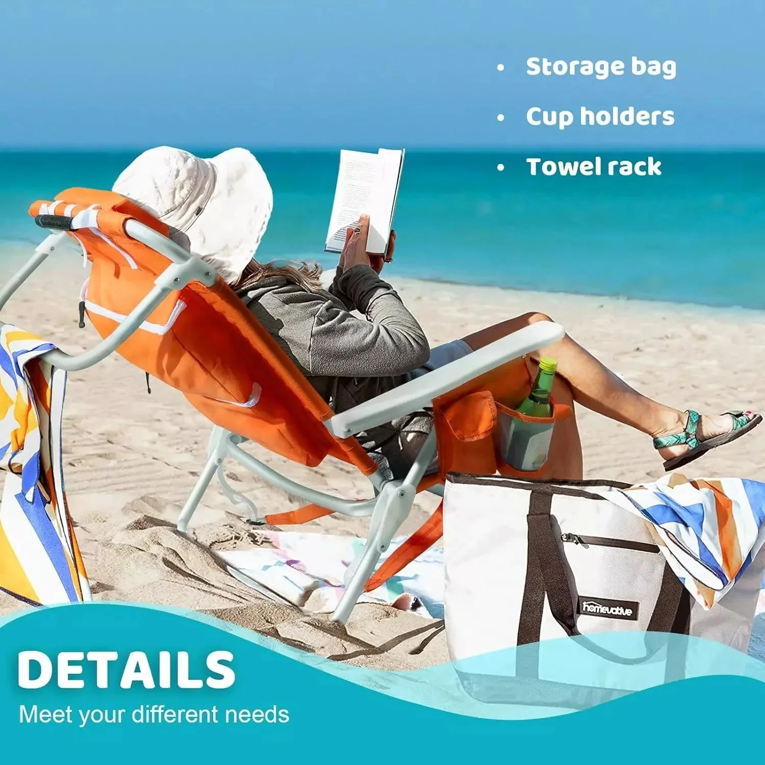 Bossin Backpack Beach Chairs for Adults,Camping Chairs - Image 47
