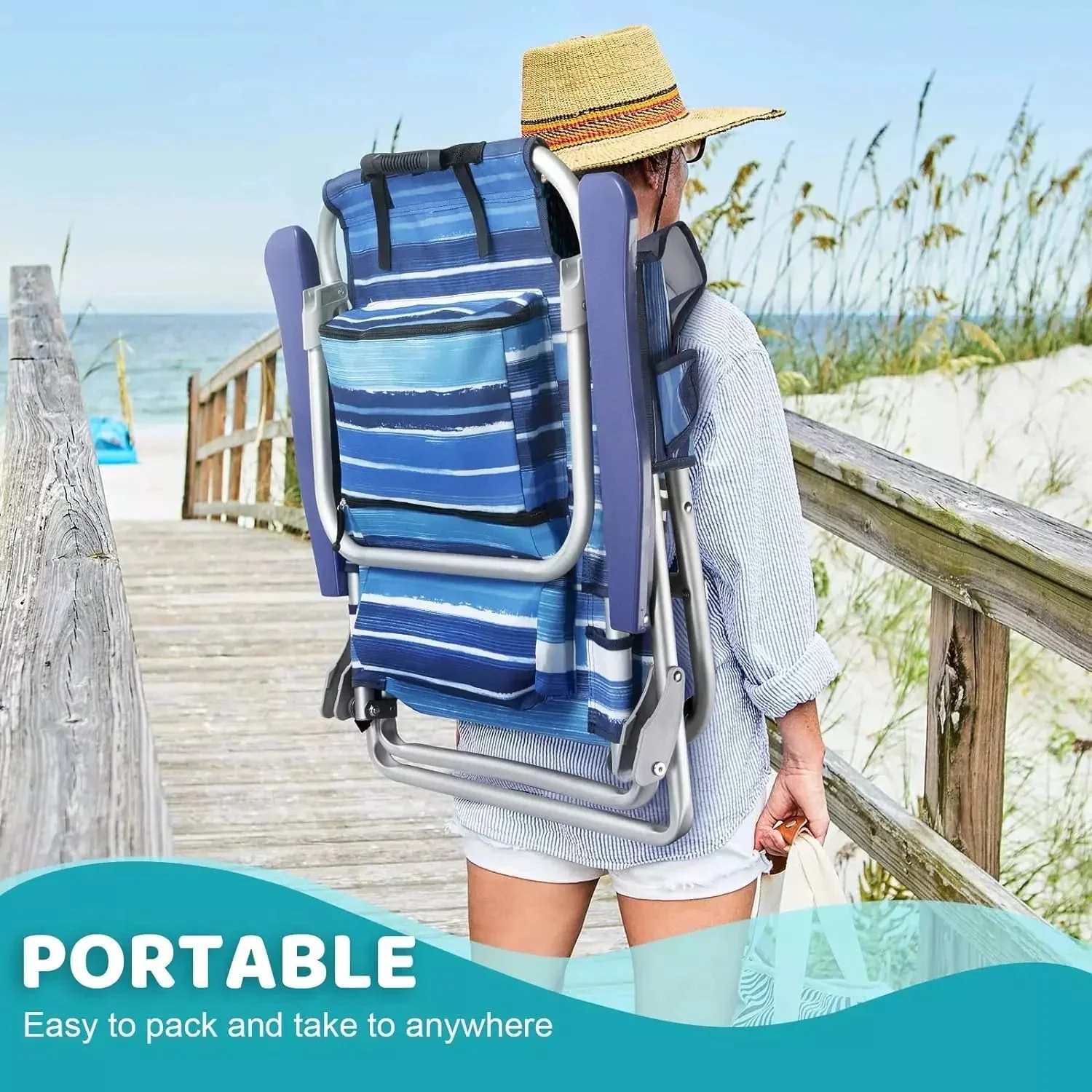 Bossin Backpack Beach Chairs for Adults,Camping Chairs - Image 5