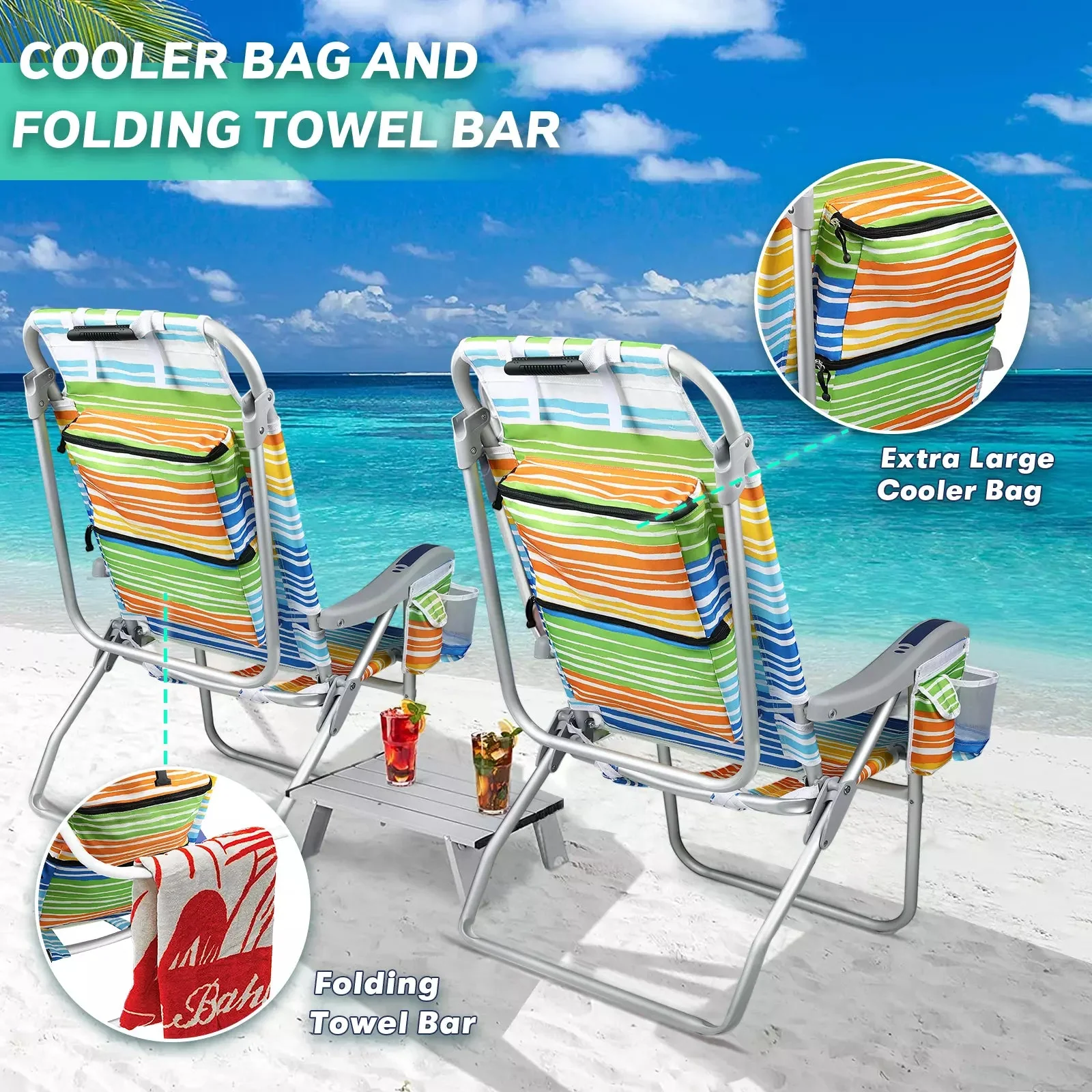 Bossin Backpack Beach Chairs for Adults,Camping Chairs - Image 64