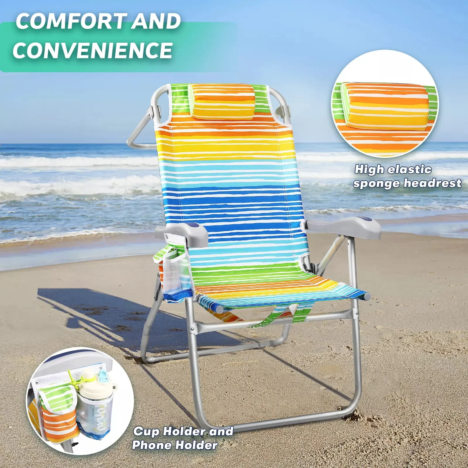 Bossin Backpack Beach Chairs for Adults,Camping Chairs - Image 68