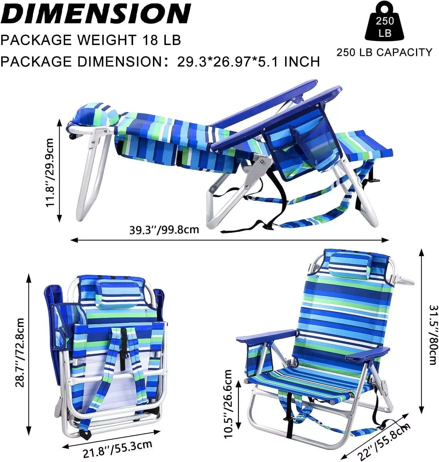 Bossin Backpack Beach Chairs for Adults,Camping Chairs - Image 70