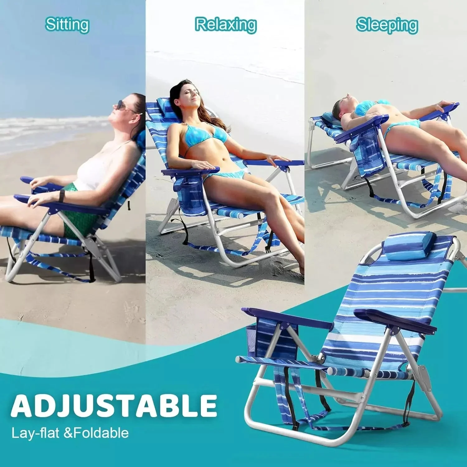 Bossin Backpack Beach Chairs for Adults,Camping Chairs - Image 8