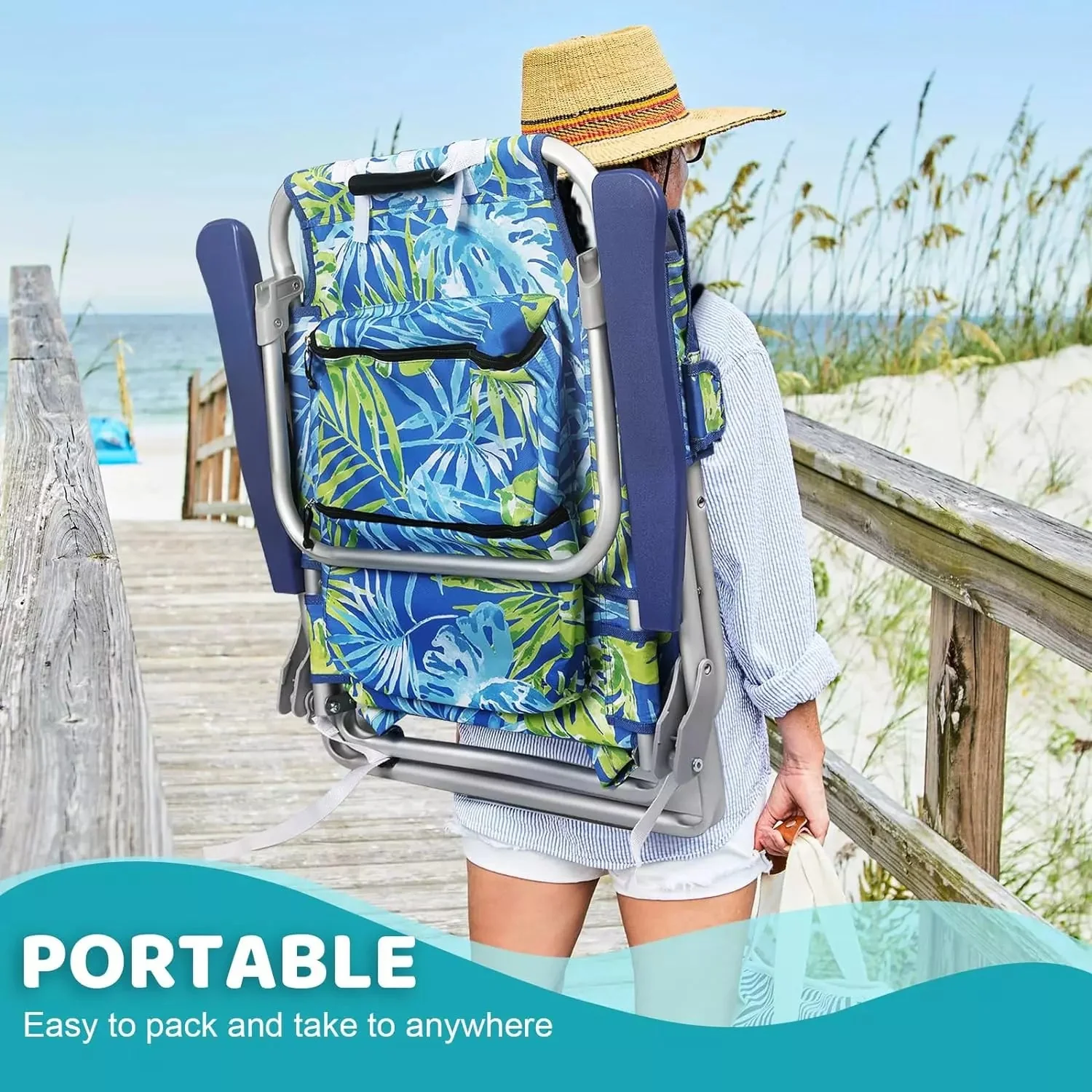 VITESSE Backpack Beach Chairs for Adults,Camping Chairs with Headrest - Image 25