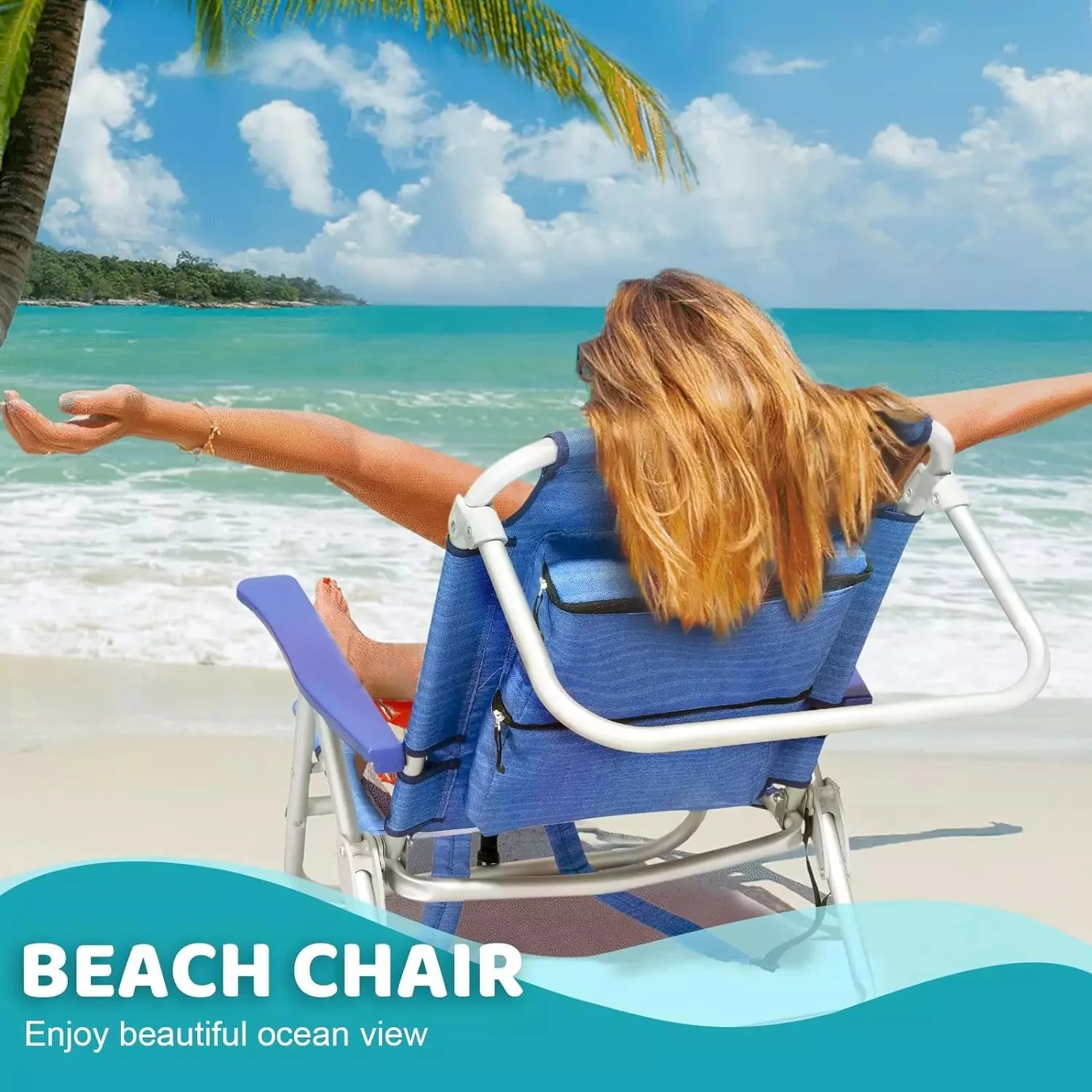 VITESSE Backpack Beach Chairs for Adults,Camping Chairs with Headrest - Image 39