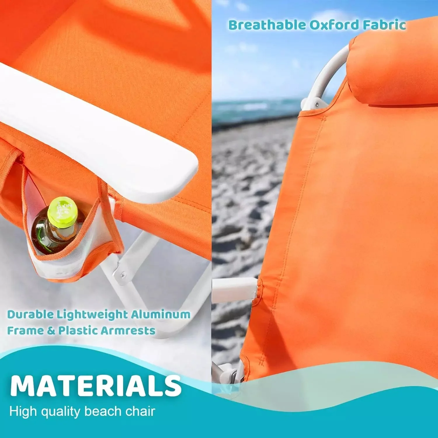 VITESSE Backpack Beach Chairs for Adults,Camping Chairs with Headrest - Image 46