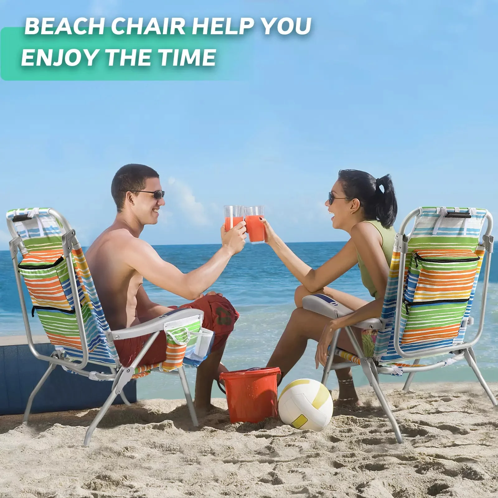 VITESSE Backpack Beach Chairs for Adults,Camping Chairs with Headrest - Image 63