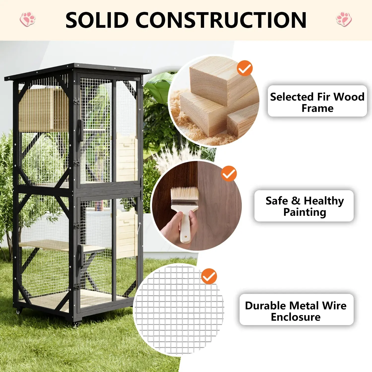 VITESSE Double Layer Mobile Cat Cages - Image 4