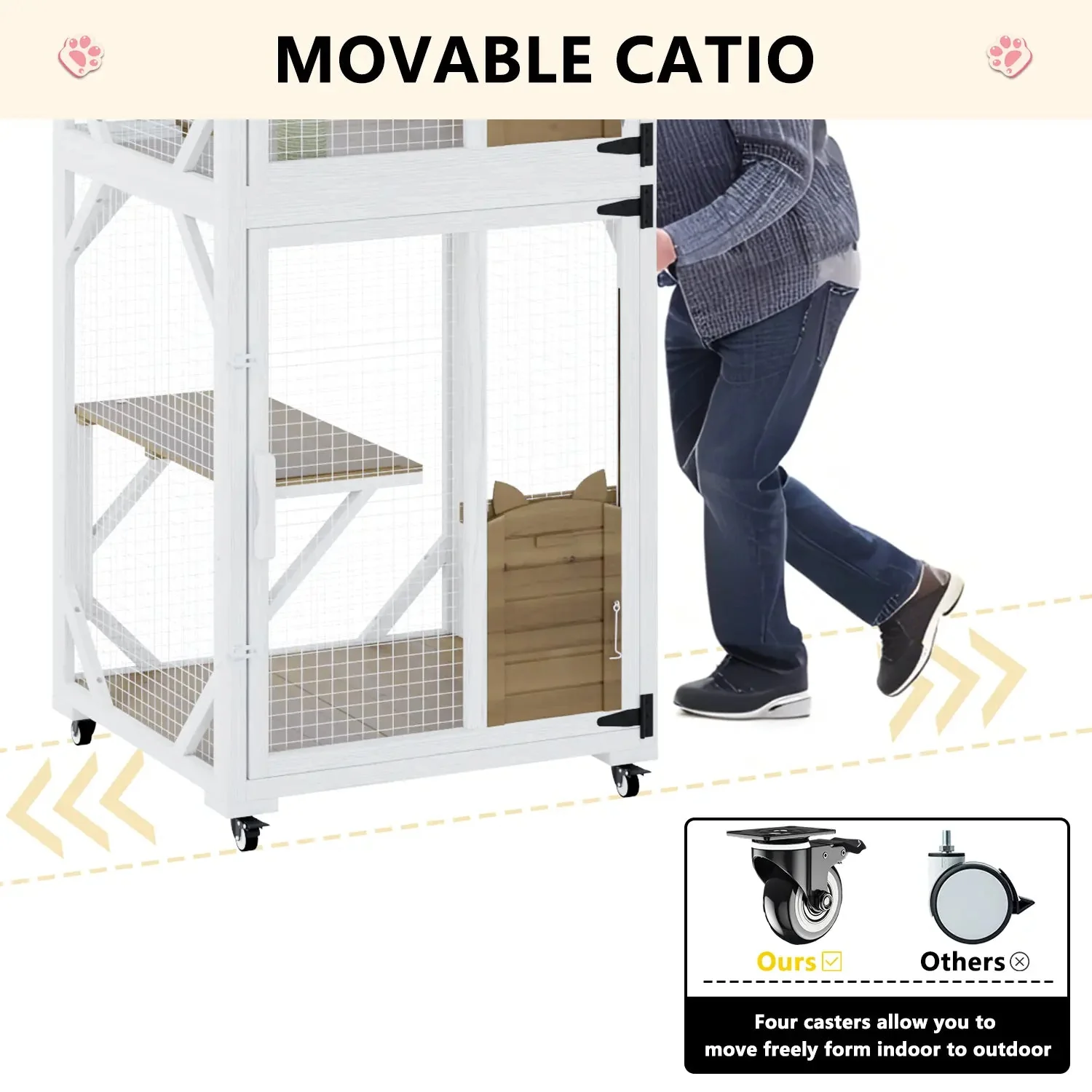VITESSE Double Layer Mobile Cat Cages - Image 9