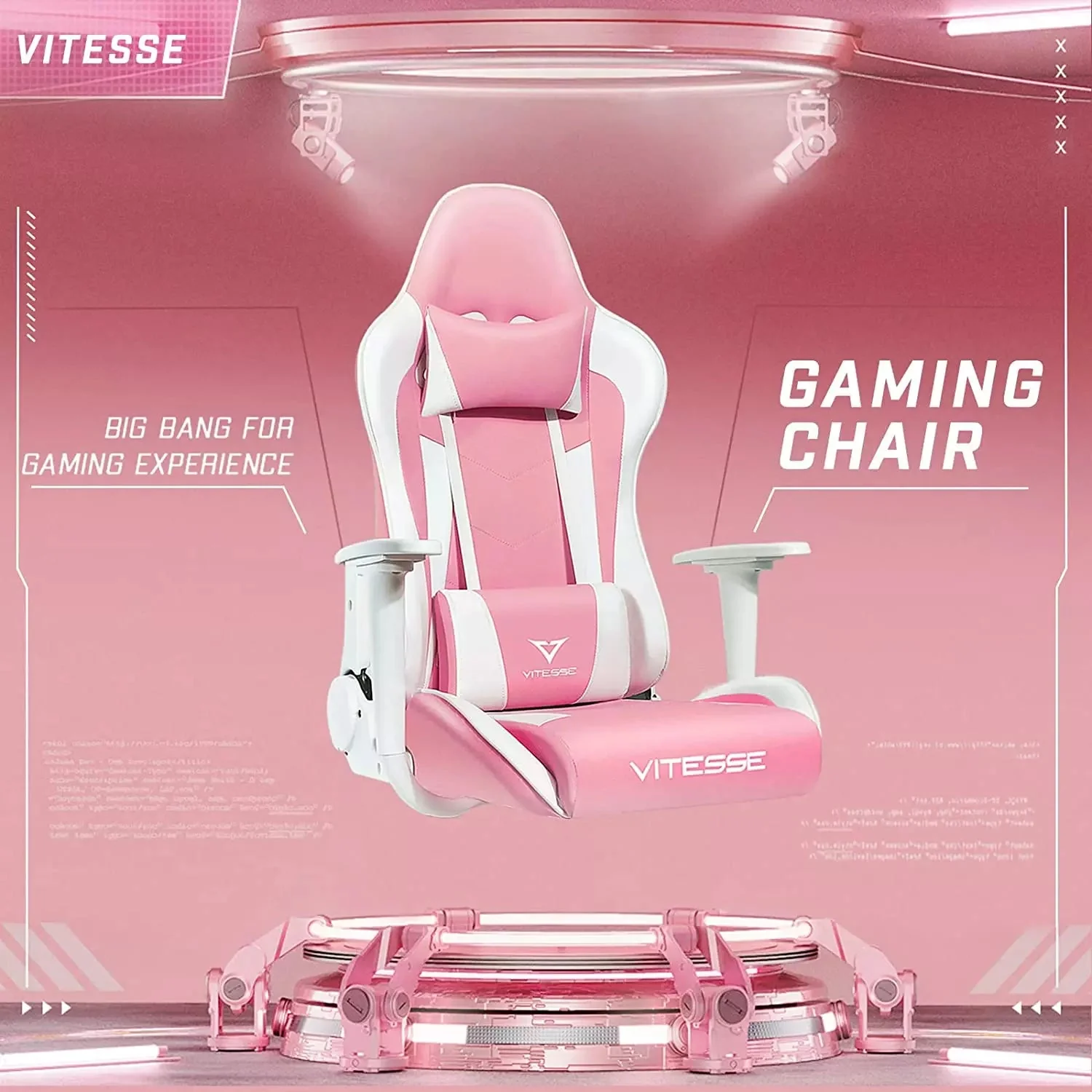 VITESSE Ergonomic Leather Gaming Chair, Reclining PC Gaming Chair VGC01 - Image 20