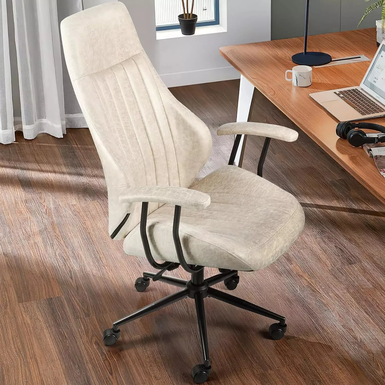 VITESSE Ergonomic Home Office Desk Chair Modern Leather Computer Chair - Image 16
