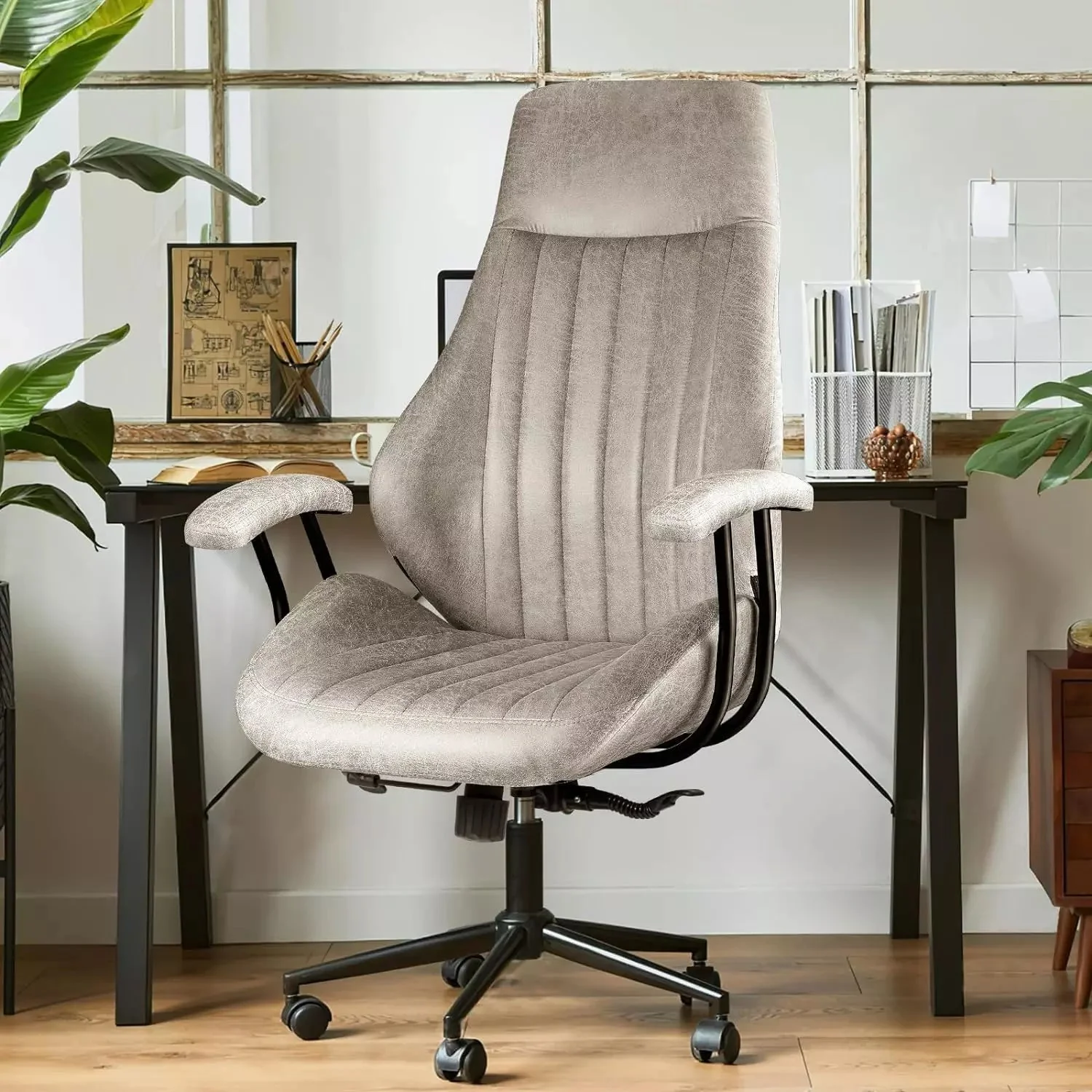 VITESSE Ergonomic Home Office Desk Chair Modern Leather Computer Chair - Image 27