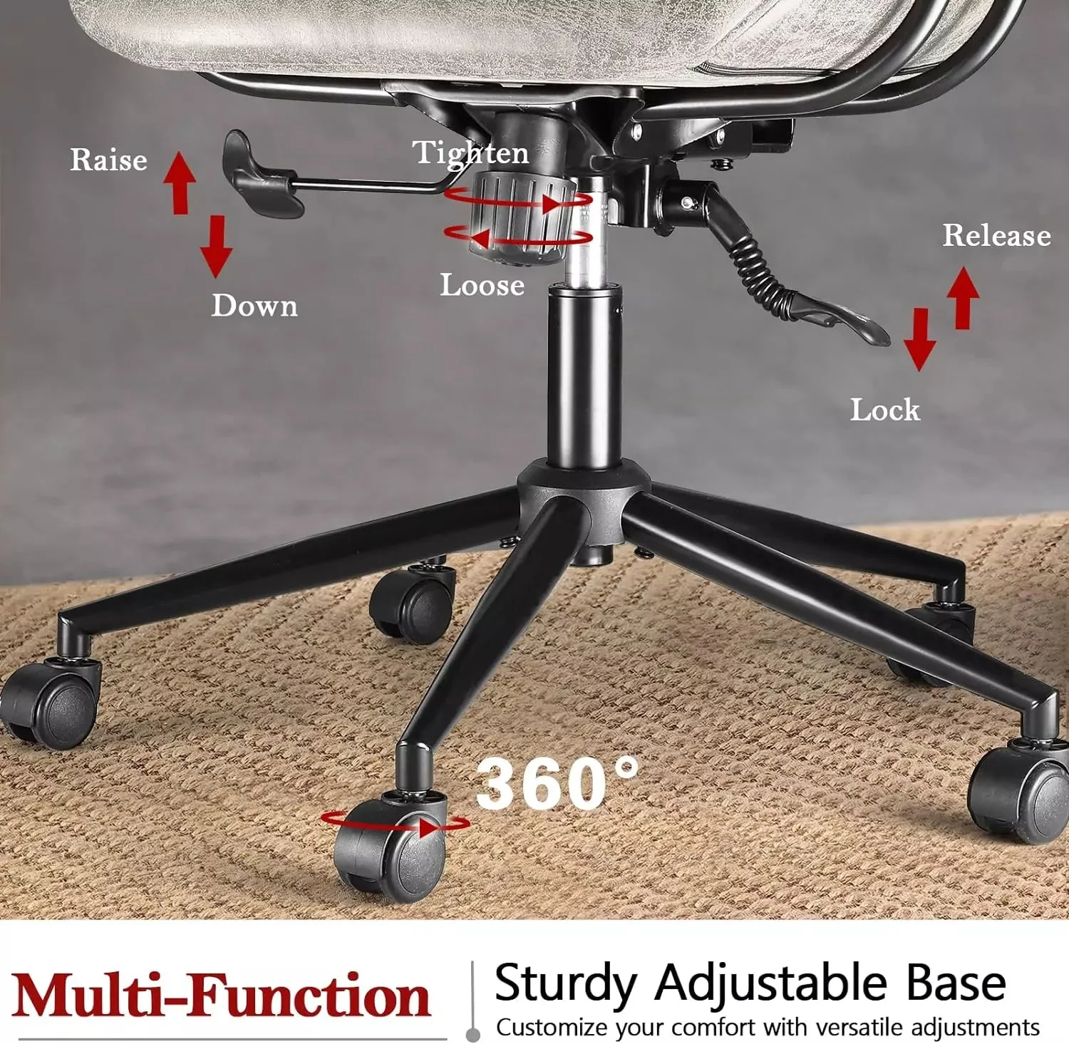 VITESSE Ergonomic Home Office Desk Chair Modern Leather Computer Chair - Image 31