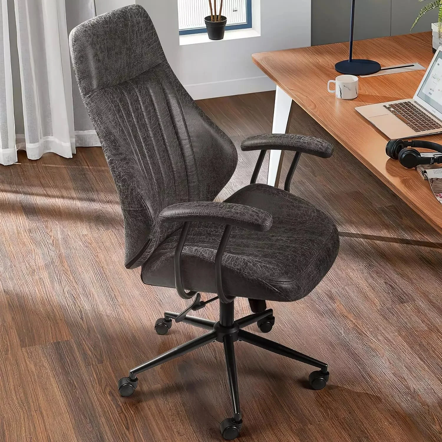 VITESSE Ergonomic Home Office Desk Chair Modern Leather Computer Chair - Image 42