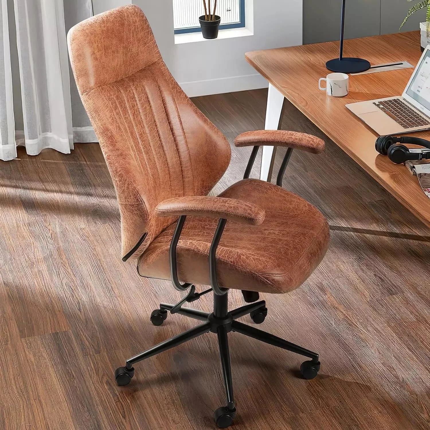 VITESSE Ergonomic Home Office Desk Chair Modern Leather Computer Chair - Image 6