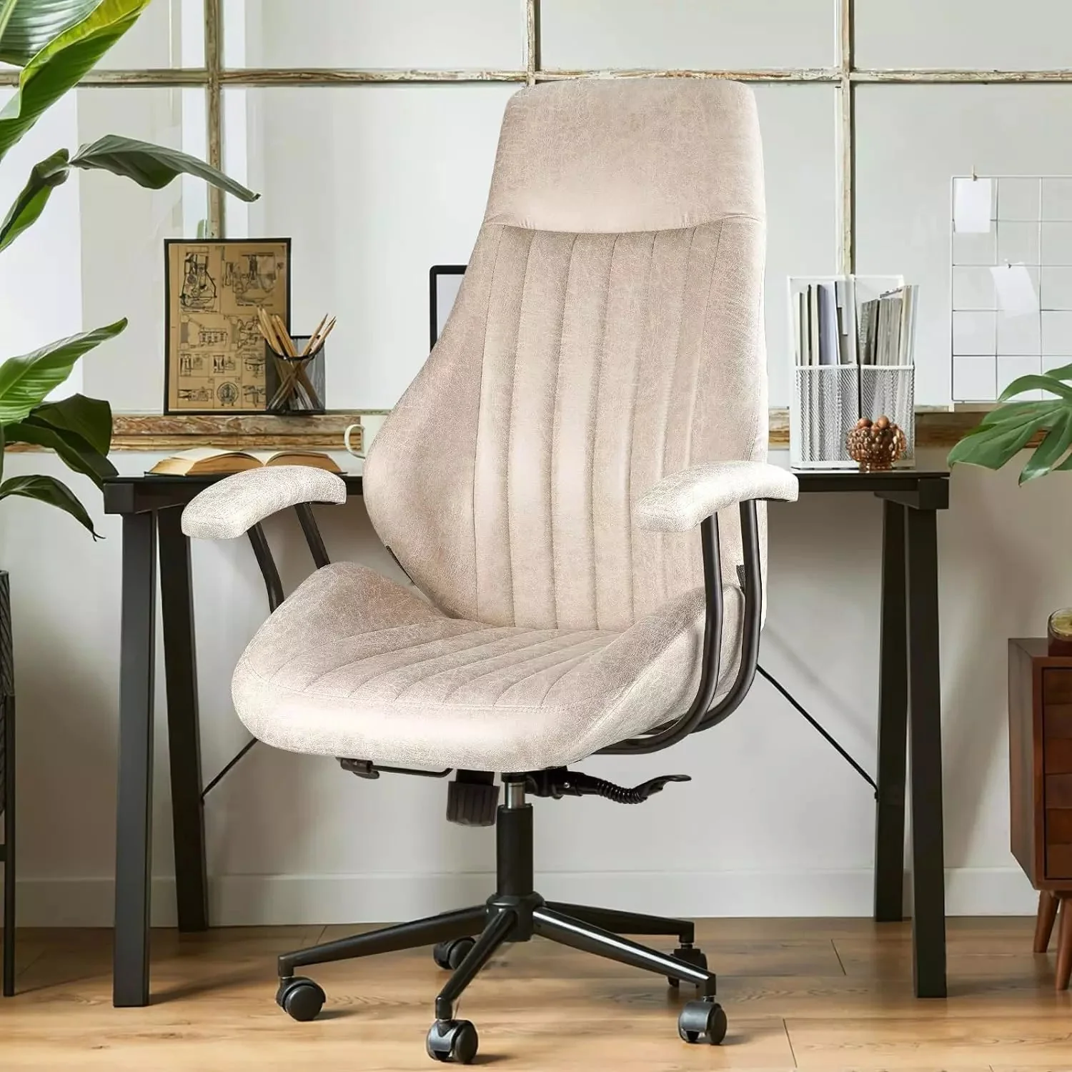 VITESSE Ergonomic Home Office Desk Chair Modern Leather Computer Chair - Image 9