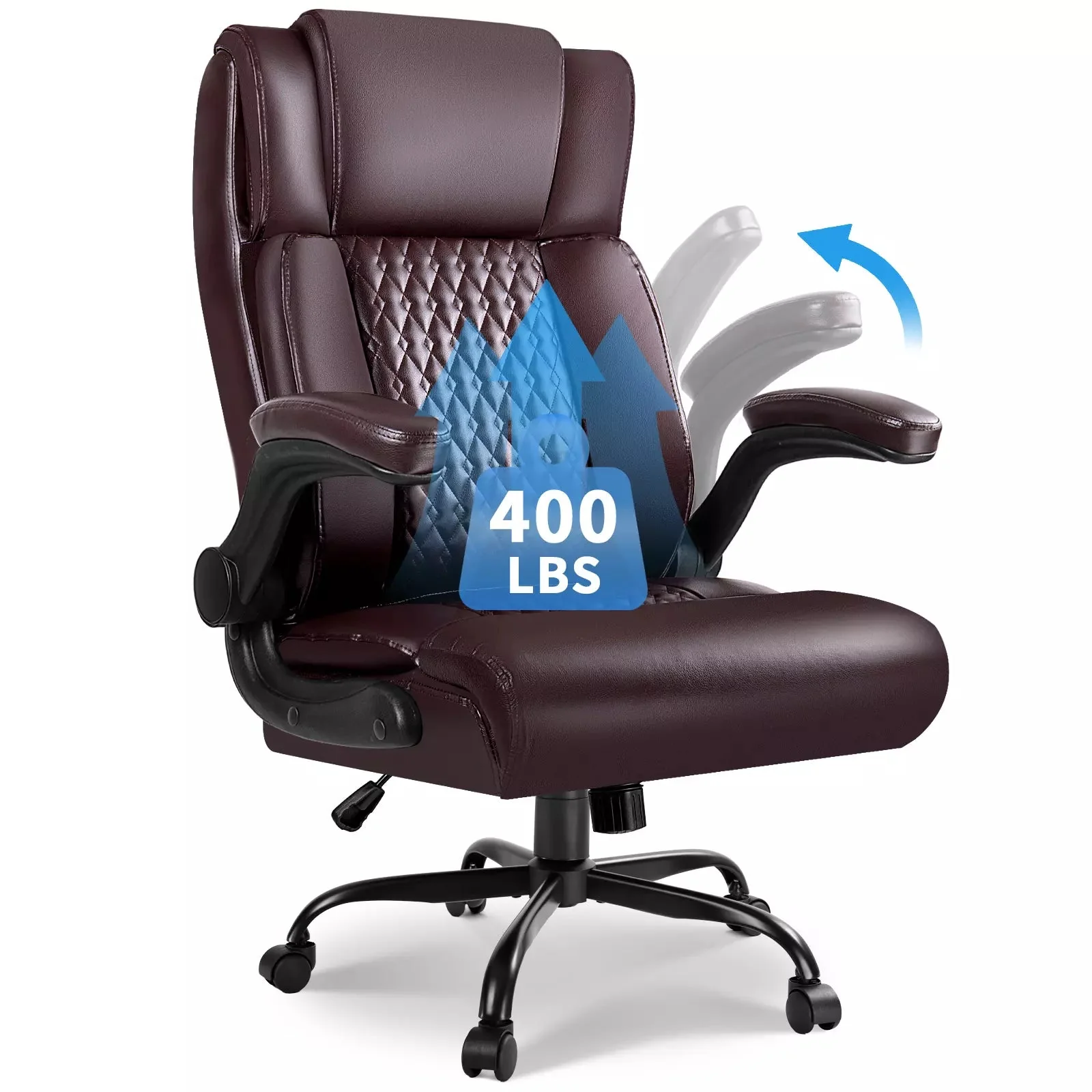 VITESSE Executive Office Chair,Big and Tall Office Chair with Flip up Armrest - Image 15