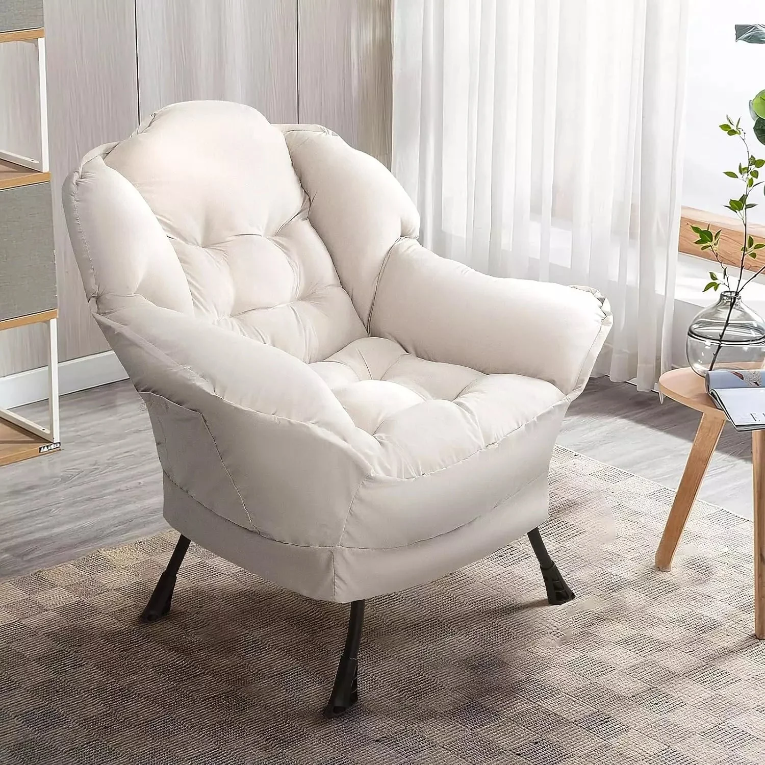 Vitesse Fabric Lazy Chair,Modern Comfortable Soft Sofa for Adults