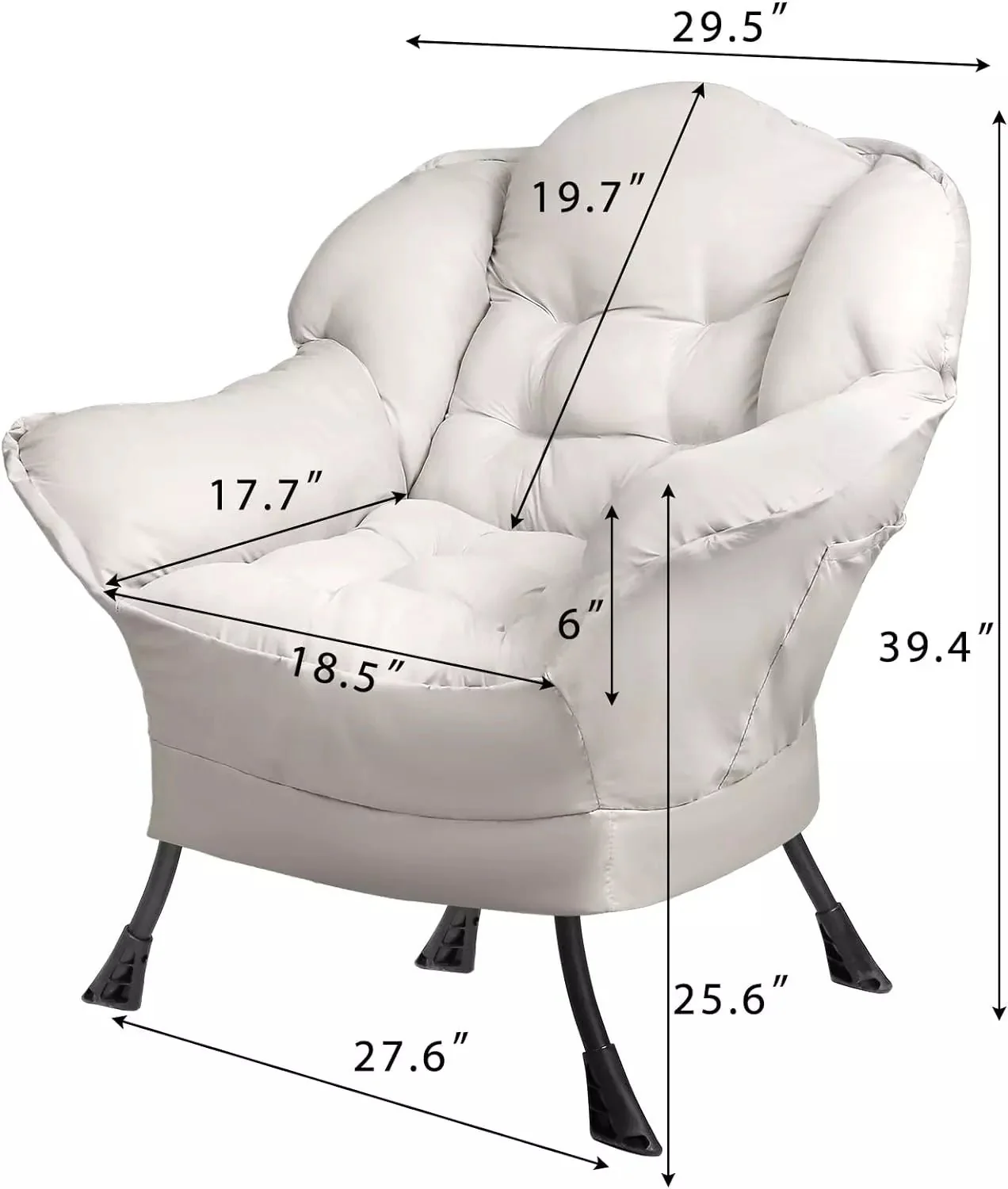 Vitesse Fabric Lazy Chair,Modern Comfortable Soft Sofa for Adults - Image 2