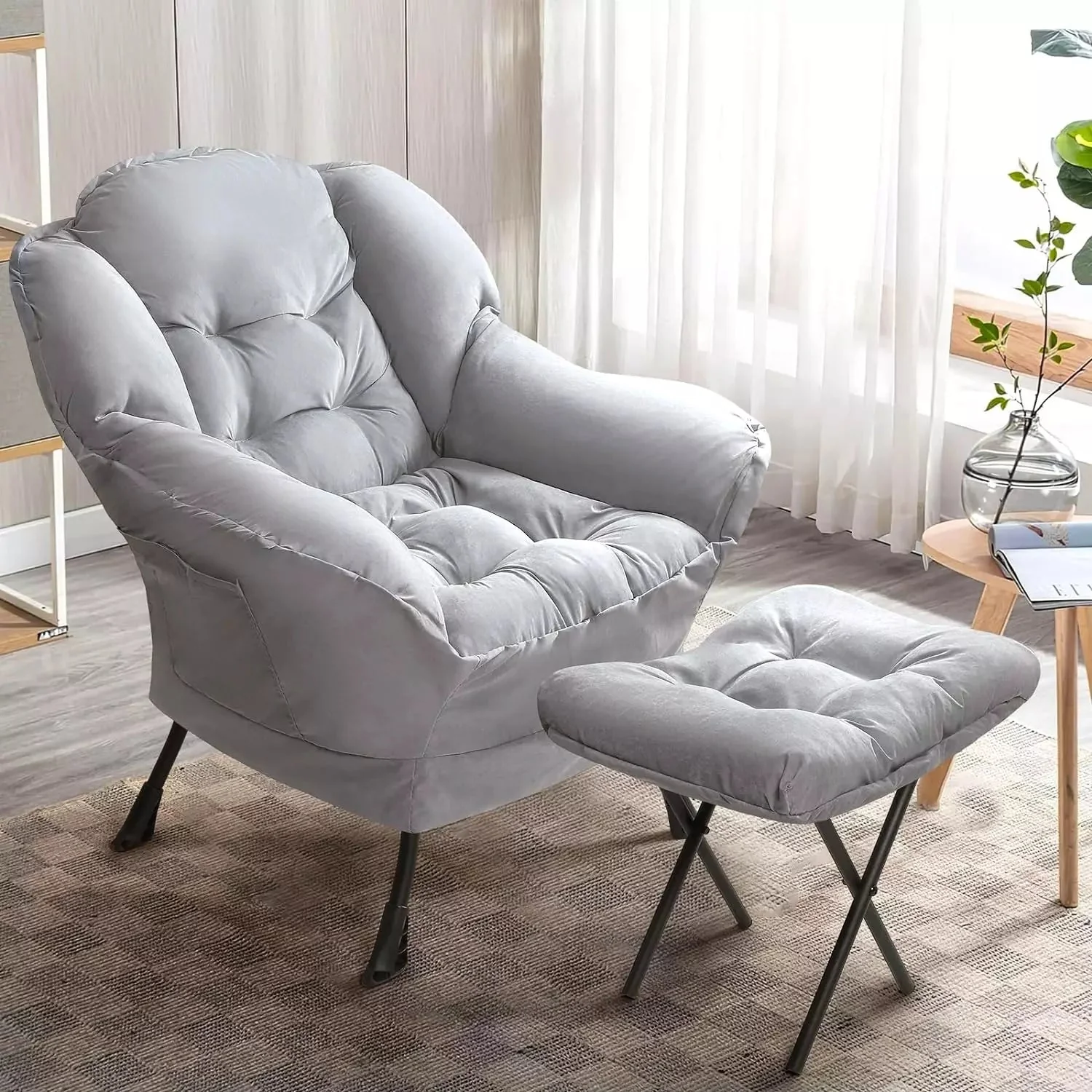 Vitesse Fabric Lazy Chair,Modern Comfortable Soft Sofa for Adults - Image 38