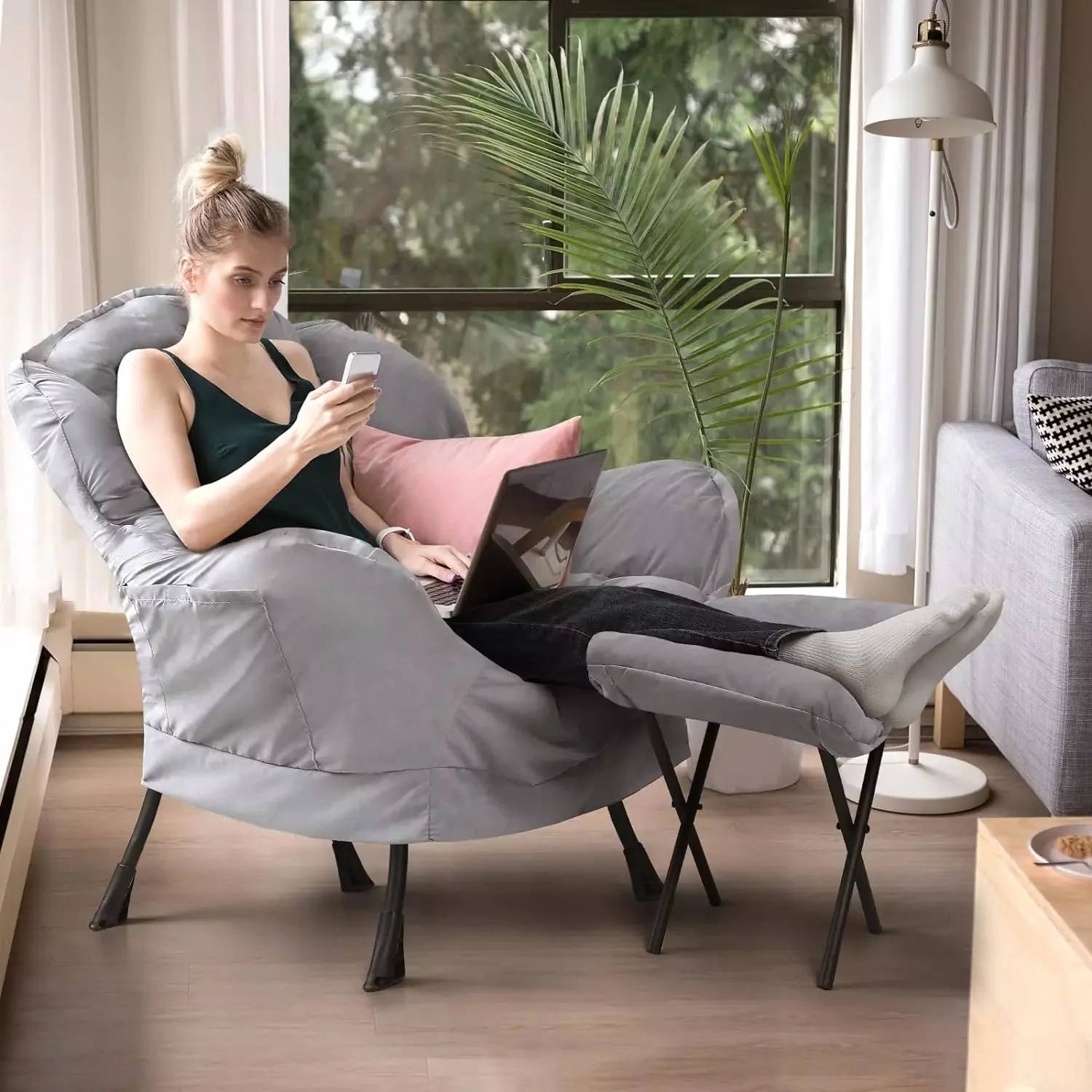 Vitesse Fabric Lazy Chair,Modern Comfortable Soft Sofa for Adults - Image 42