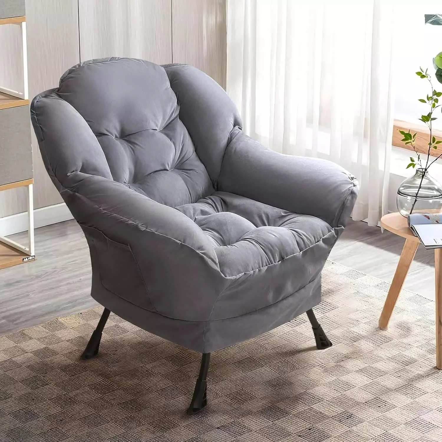Vitesse Fabric Lazy Chair,Modern Comfortable Soft Sofa for Adults - Image 8