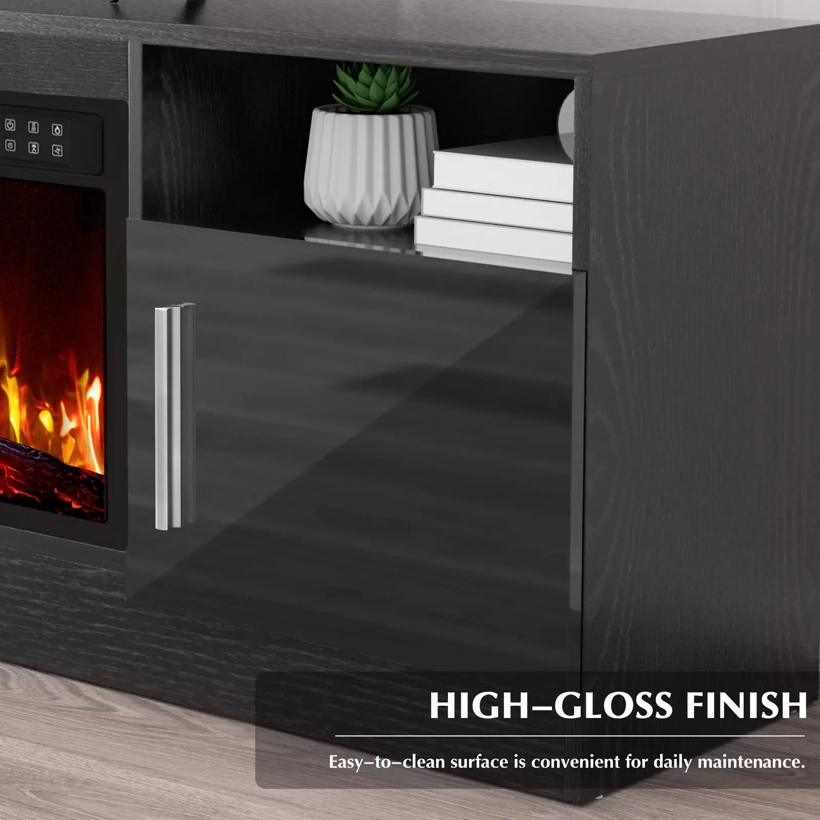 Vitesse 70 inches Fireplace TV Stand with 36 inch Fireplace Up to 80" TVs - Image 6