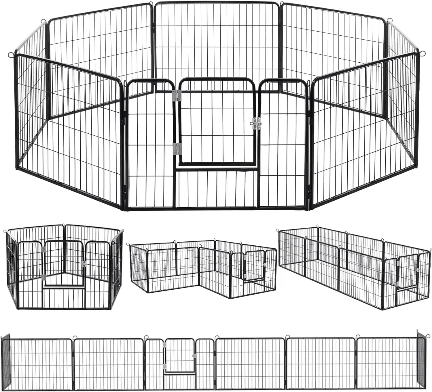 Waleaf Heavy Duty Metal Dog Playpen for Outdoor