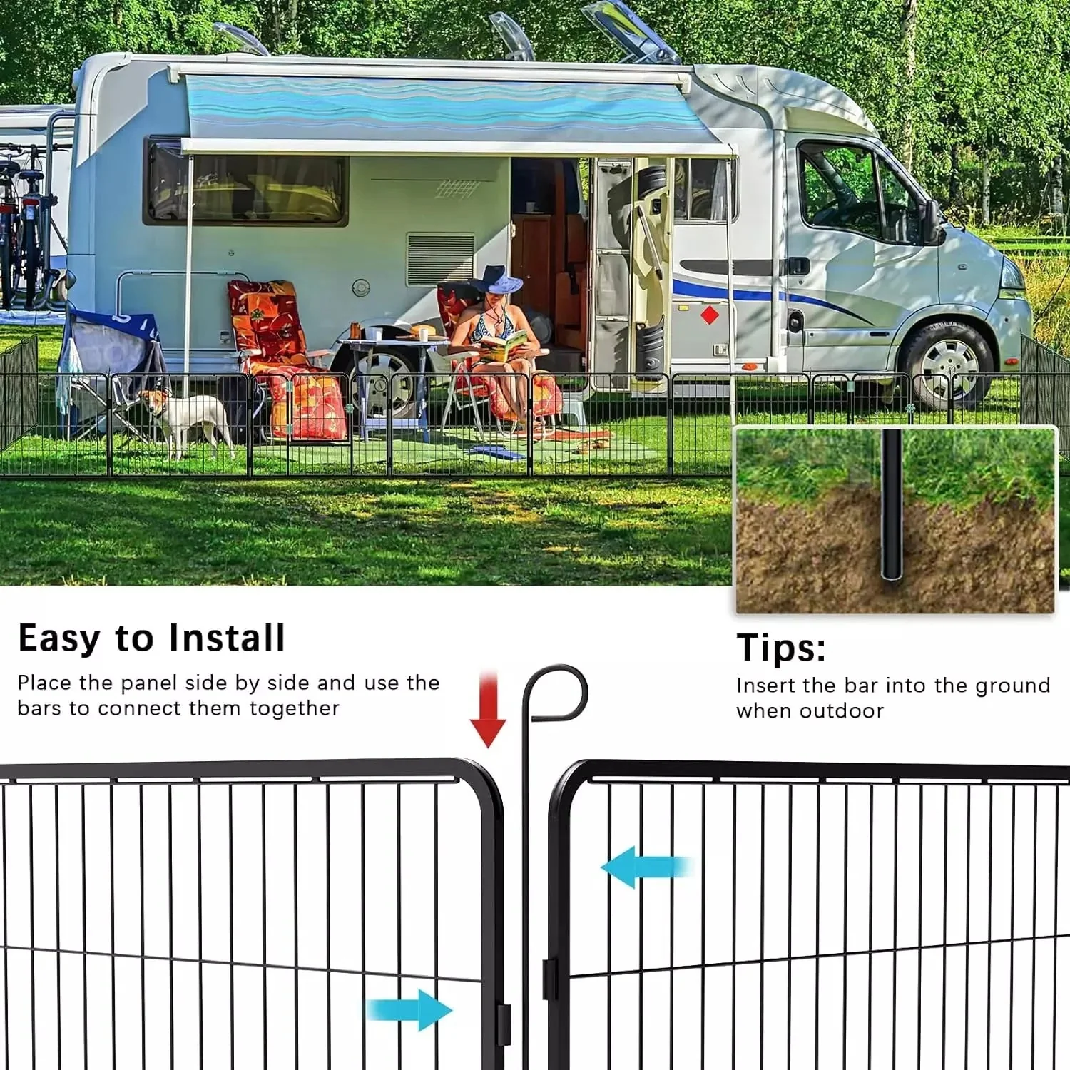 Waleaf Heavy Duty Metal Dog Playpen for Outdoor - Image 11