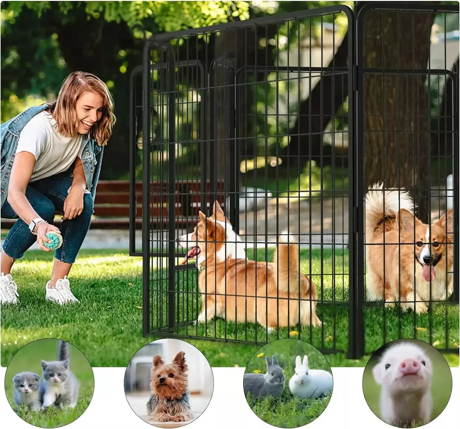 Waleaf Heavy Duty Metal Dog Playpen for Outdoor - Image 16