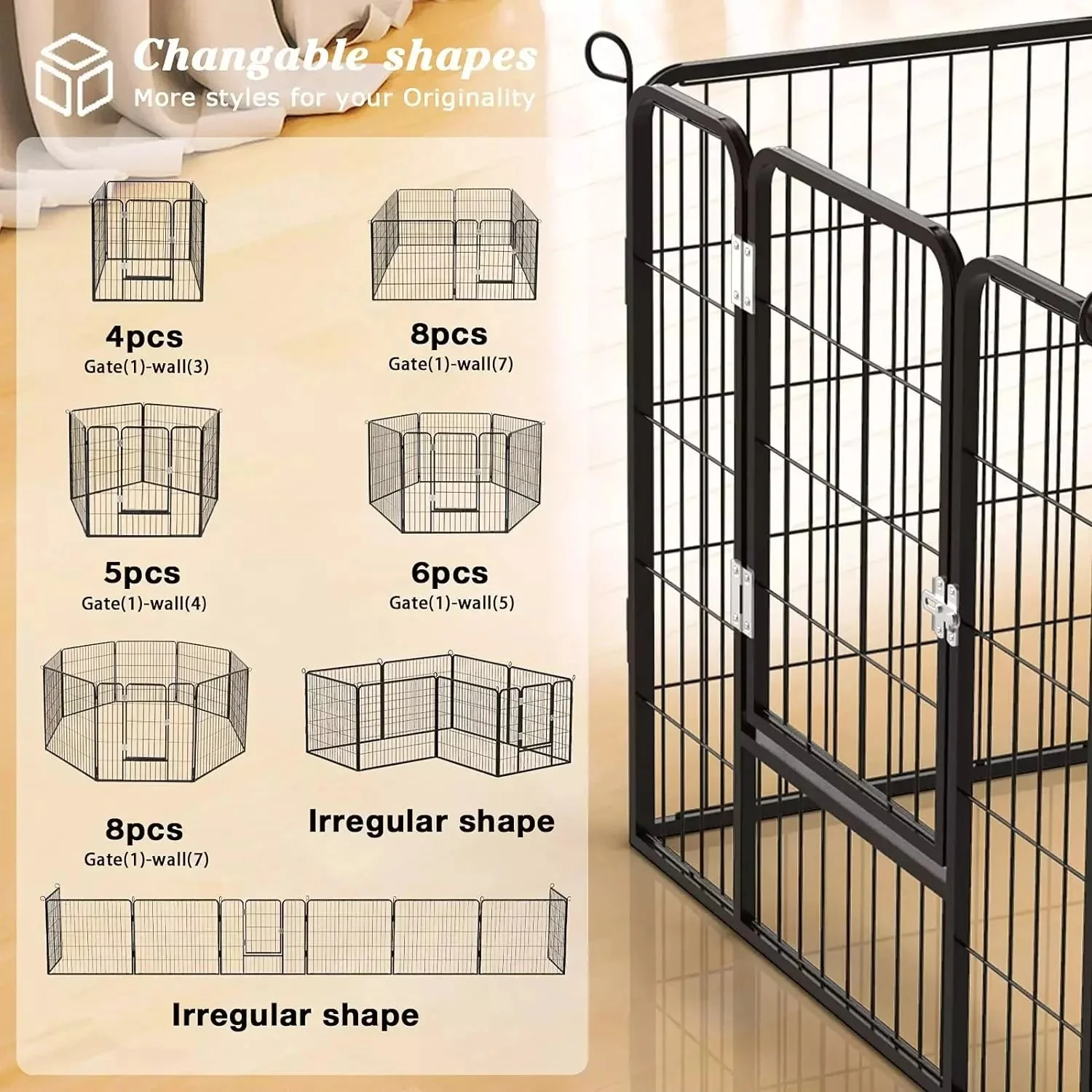 Waleaf Heavy Duty Metal Dog Playpen for Outdoor - Image 17