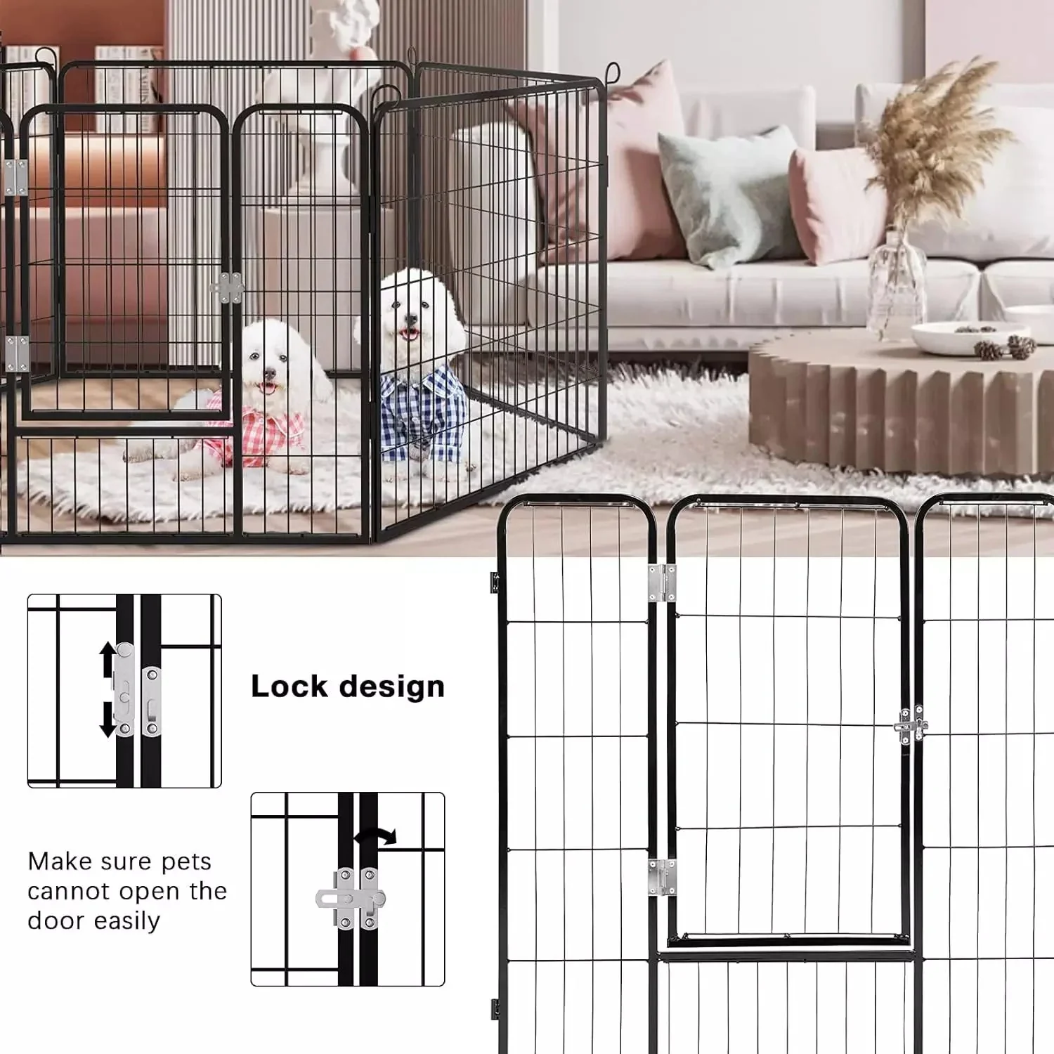 Waleaf Heavy Duty Metal Dog Playpen for Outdoor - Image 19