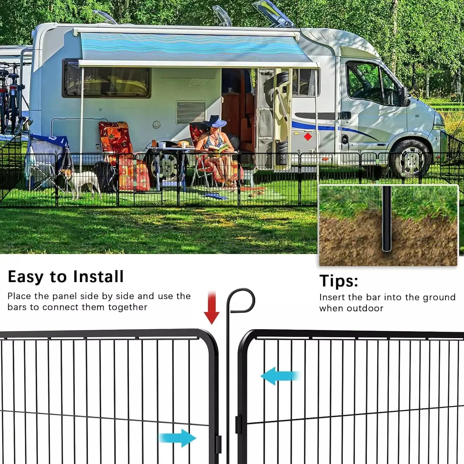 Waleaf Heavy Duty Metal Dog Playpen for Outdoor - Image 24