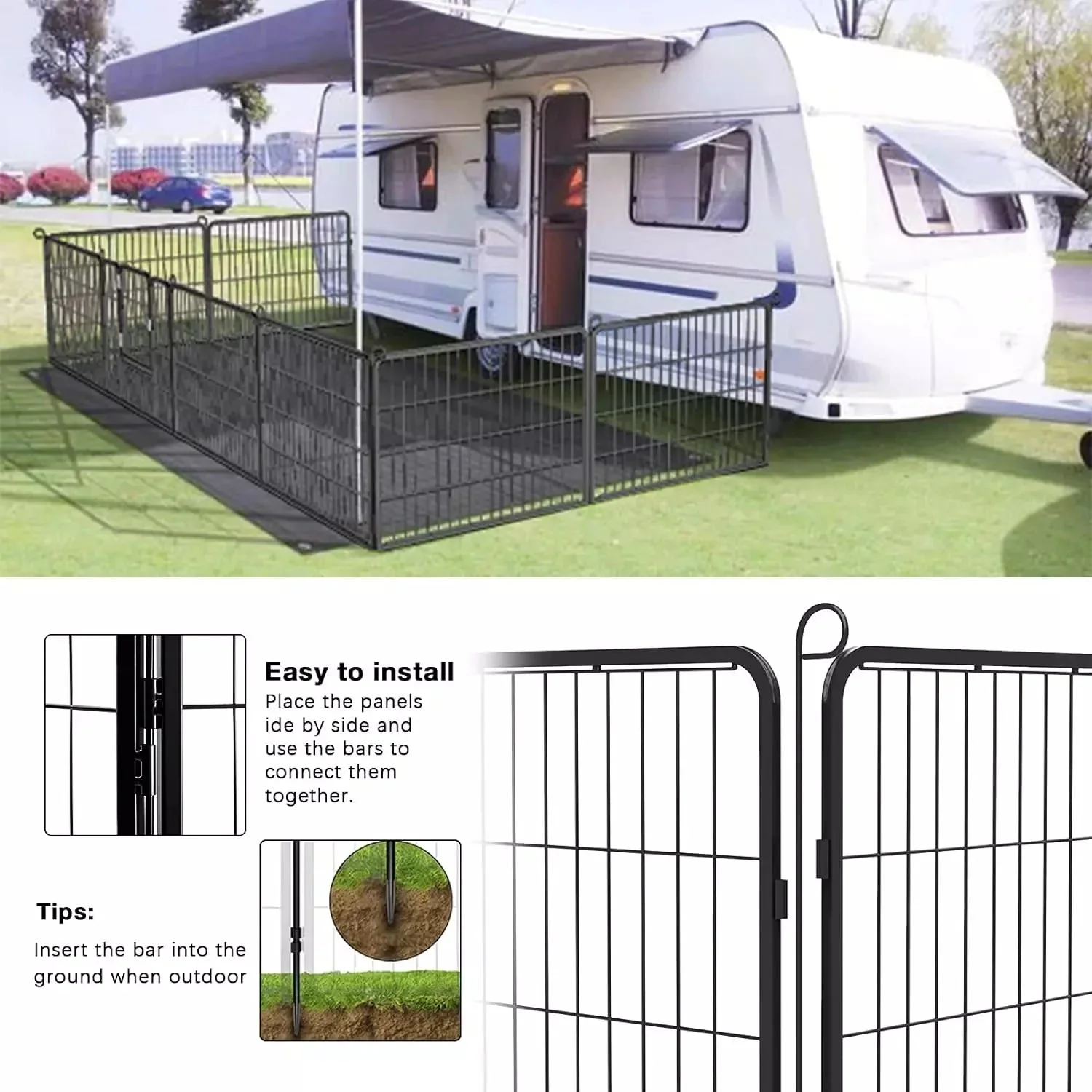 Waleaf Heavy Duty Metal Dog Playpen for Outdoor - Image 4