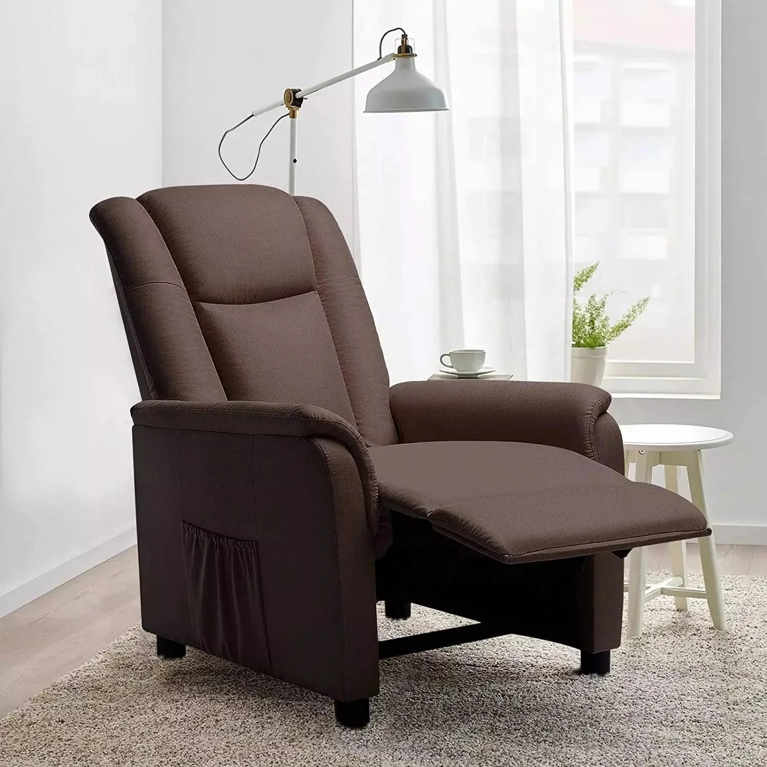 Vitesse Modern Fabric Recliner Chair, Home Theater Seating with Pocket, Lounge Recliner Sofa with Footrest - Image 9