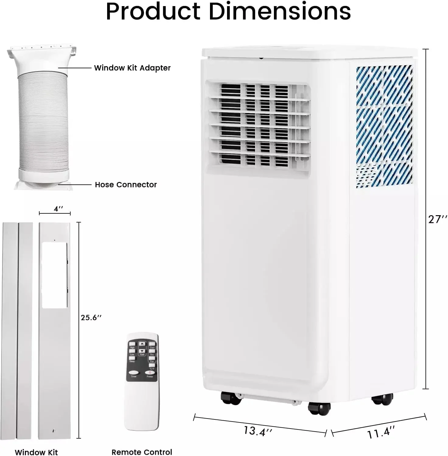 Vitesse Portable Air Conditioners with Remote Control,3 in 1 Compact Cooling Unit up to 350 Sq - Image 16