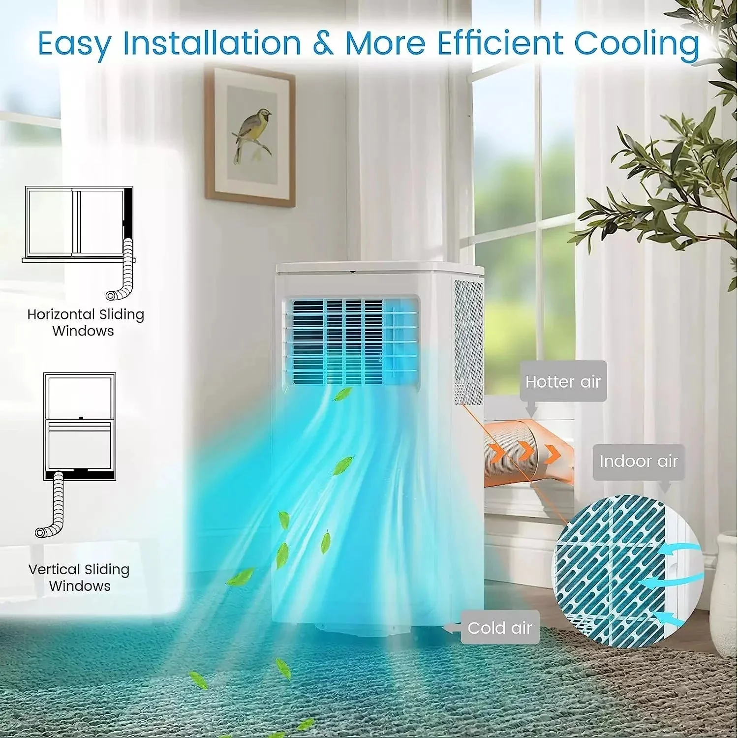 Vitesse Portable Air Conditioners with Remote Control,3 in 1 Compact Cooling Unit up to 350 Sq - Image 2