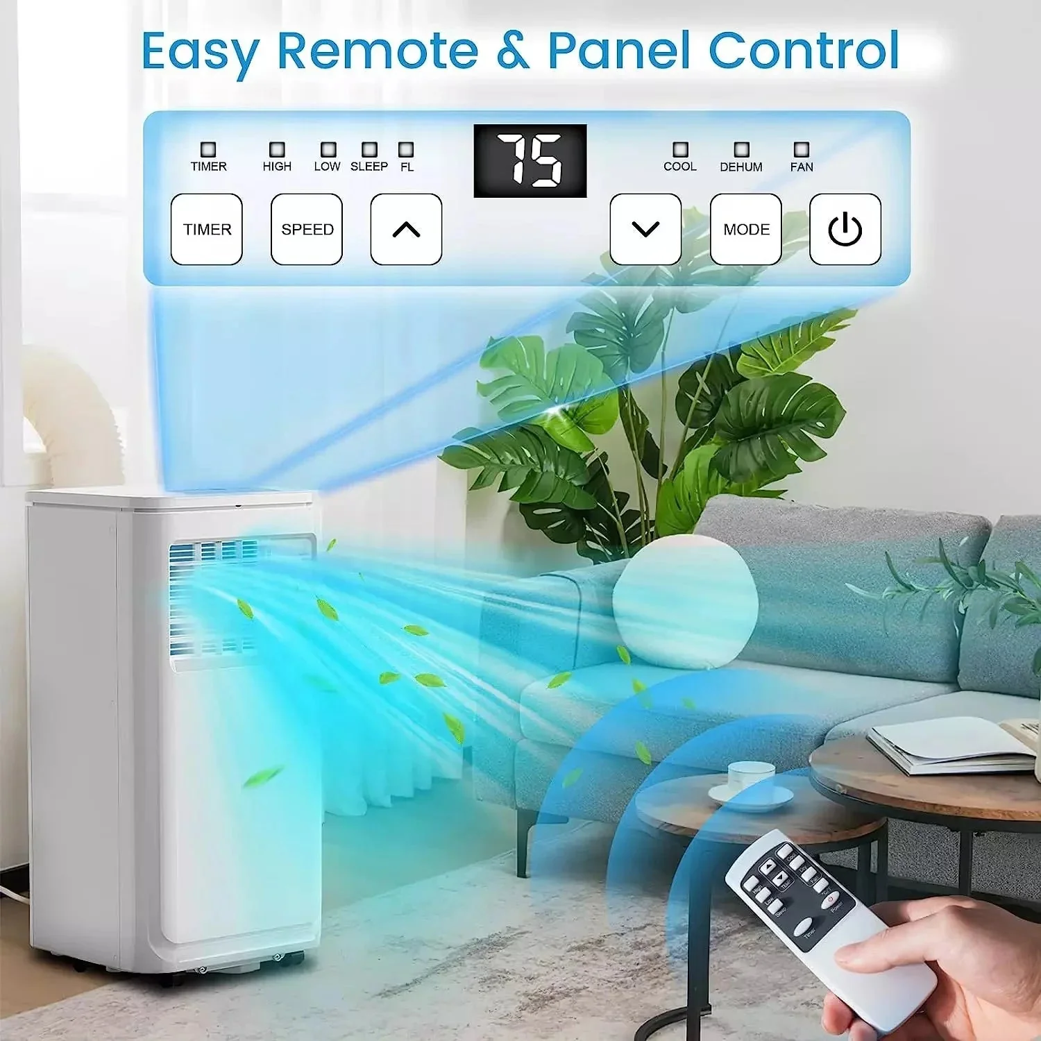 Vitesse Portable Air Conditioners with Remote Control,3 in 1 Compact Cooling Unit up to 350 Sq - Image 5
