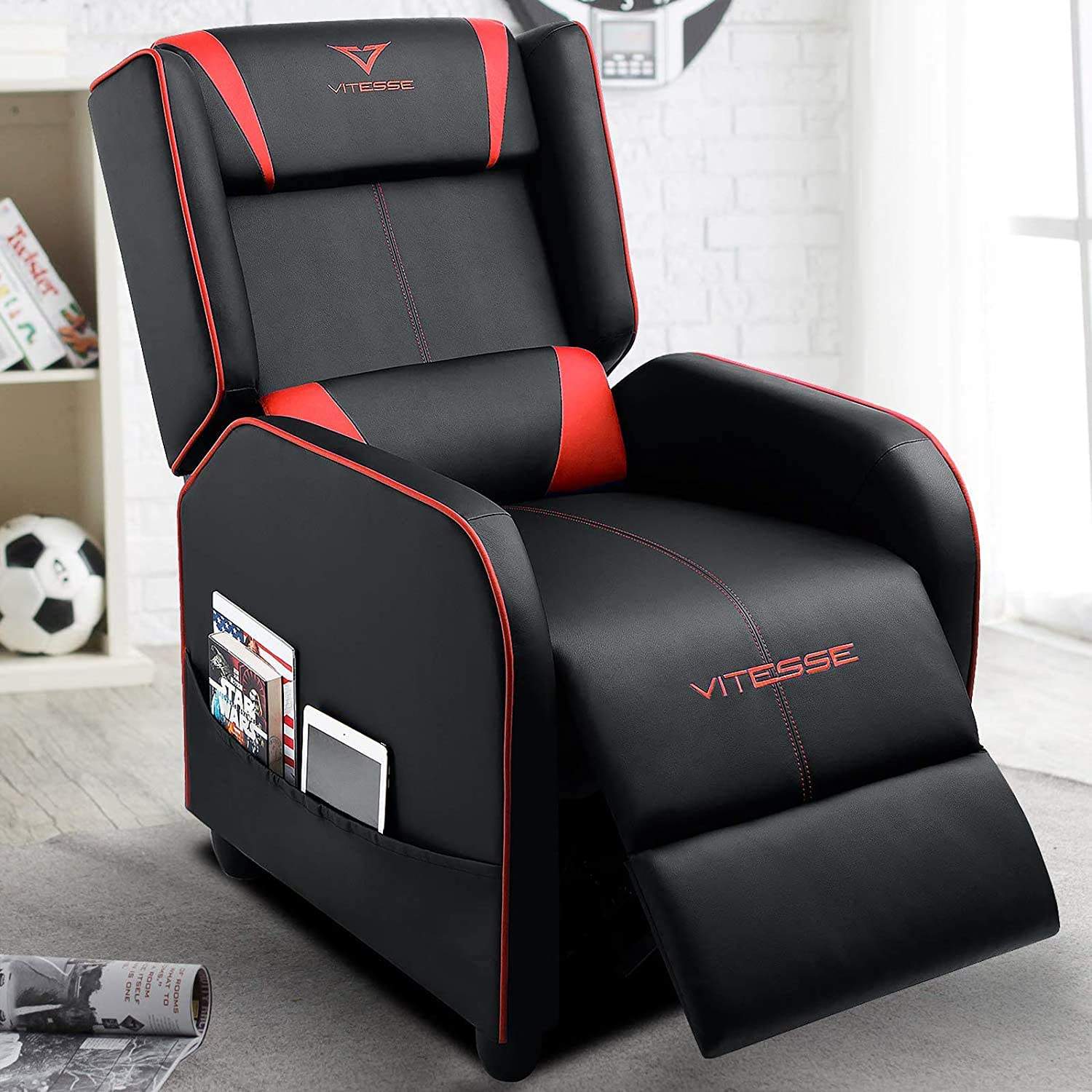 Vitesse Racing Style Single Gaming Recliner & Sofa, Theater Seat - Image 15