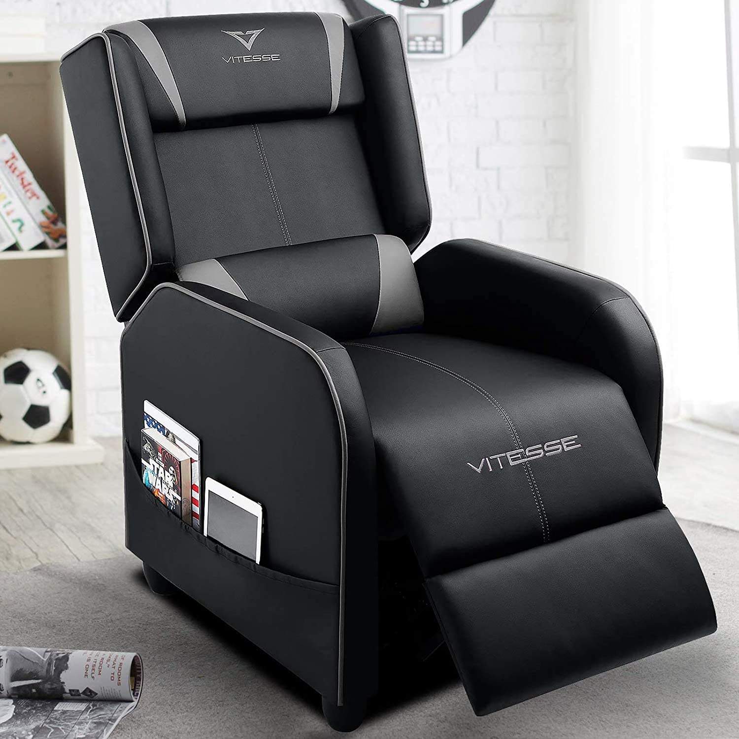 Vitesse Racing Style Single Gaming Recliner & Sofa, Theater Seat - Image 8