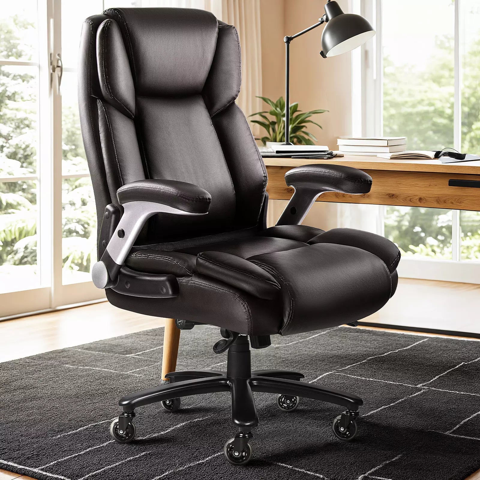 VITESSE 600lbs Large Heavy Duty Office Chair with Flip up Armrest, Big and Tall Office Chair - Image 15