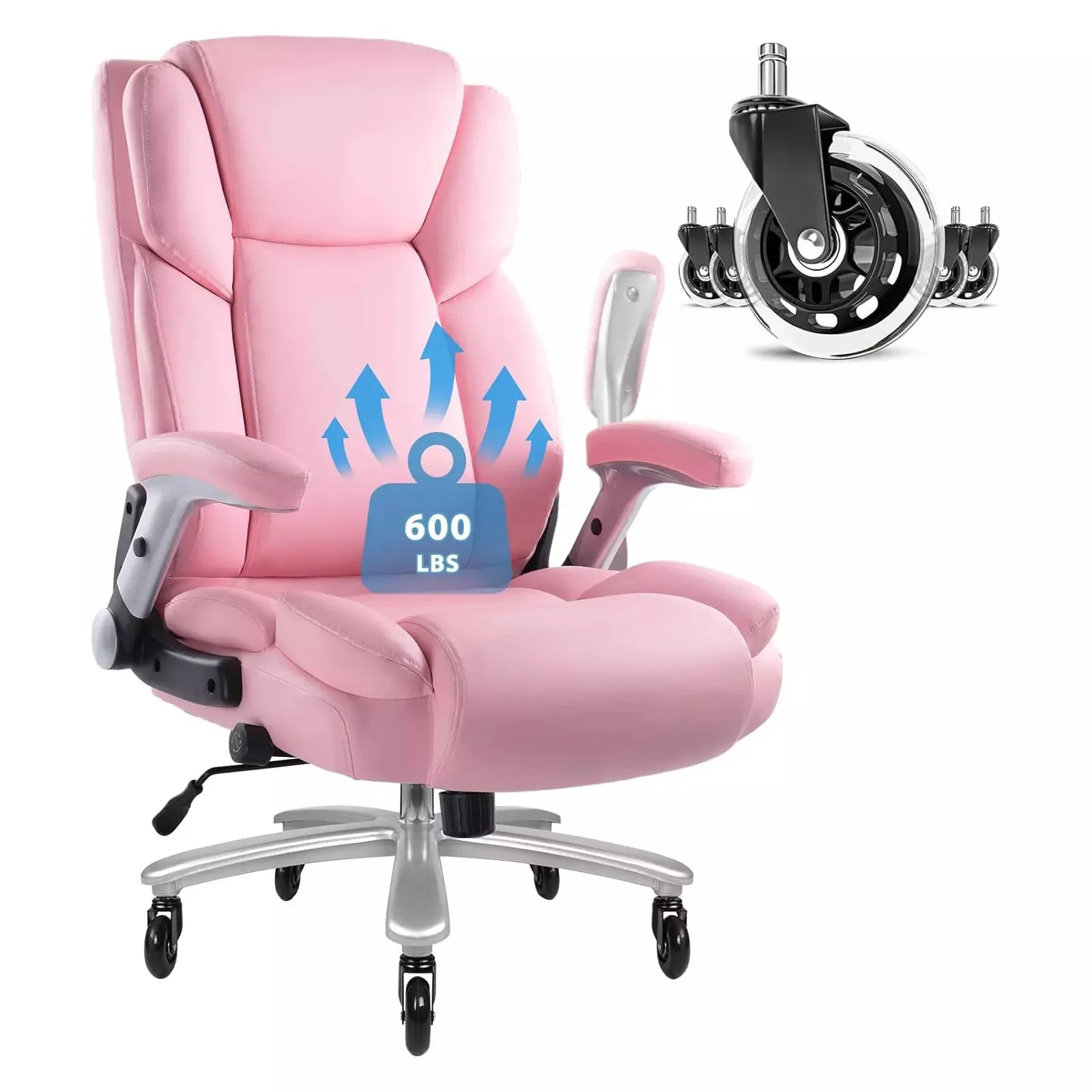 VITESSE 600lbs Large Heavy Duty Office Chair with Flip up Armrest, Big and Tall Office Chair - Image 22