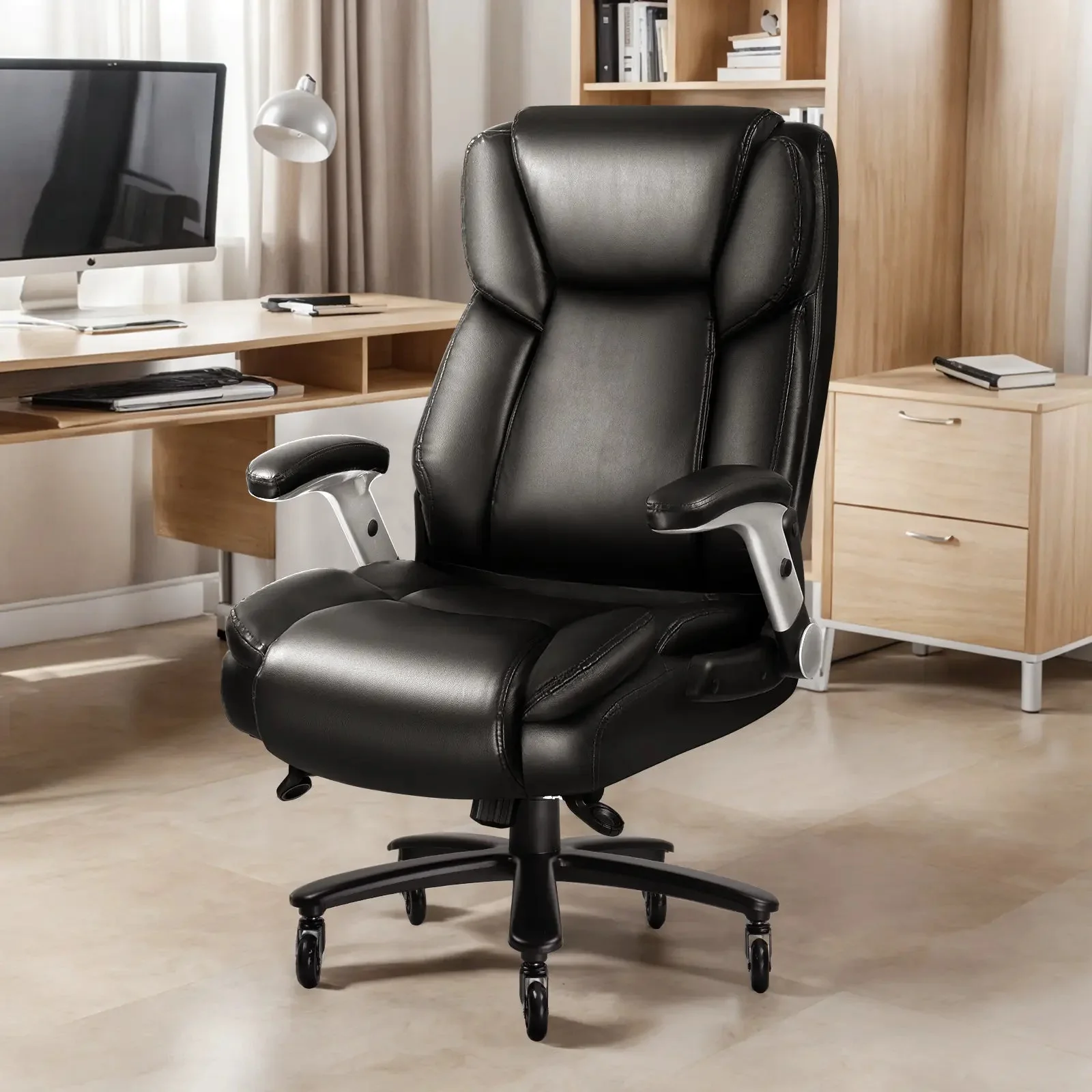 VITESSE 600lbs Large Heavy Duty Office Chair with Flip up Armrest, Big and Tall Office Chair - Image 8