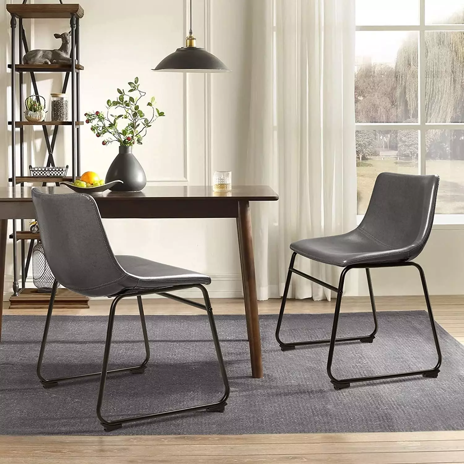 Waleaf Bar Stools Set of 2,Counter Height Bar Stools with Back, Modern PU Leather Stools BAR01 - Image 13